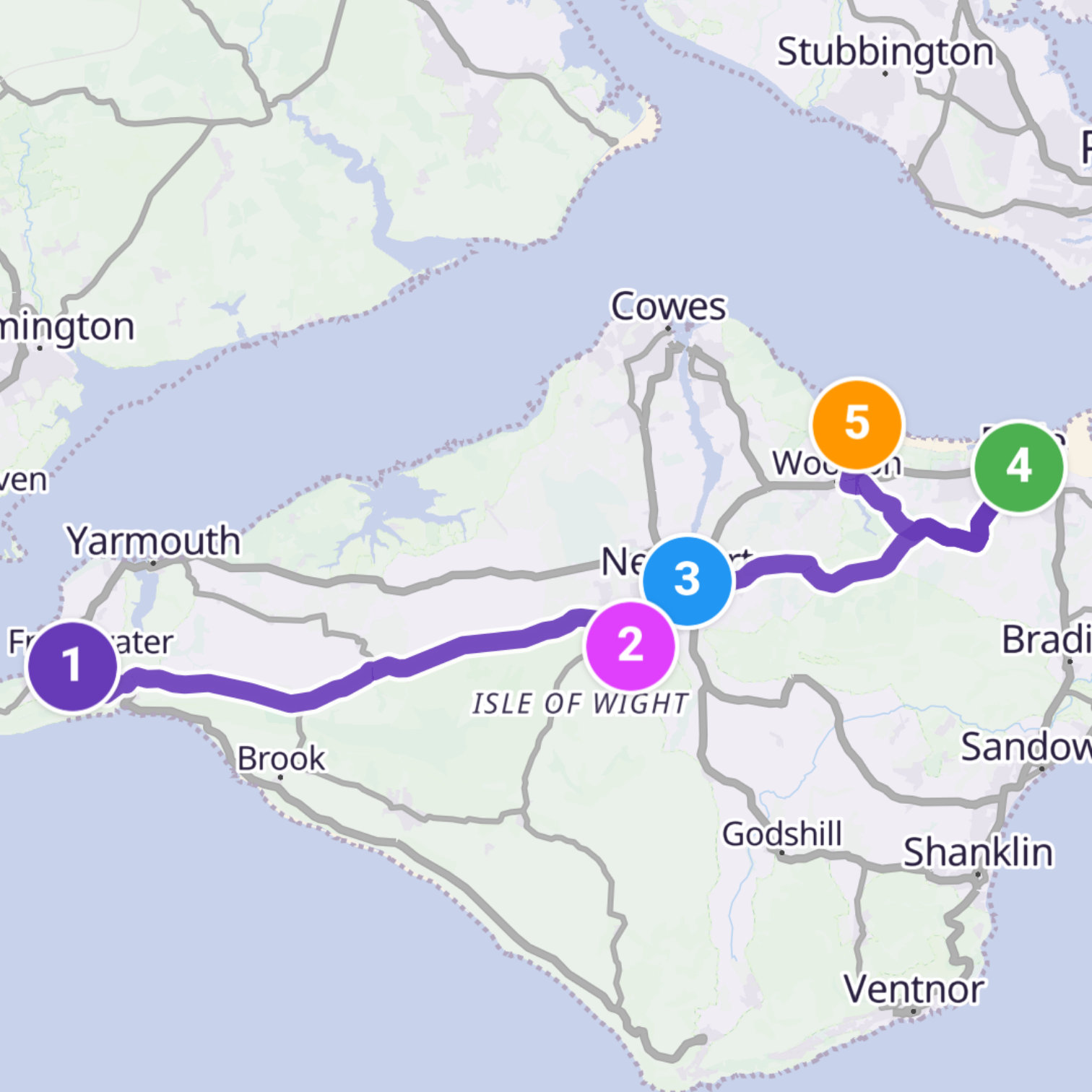 Map itinerary