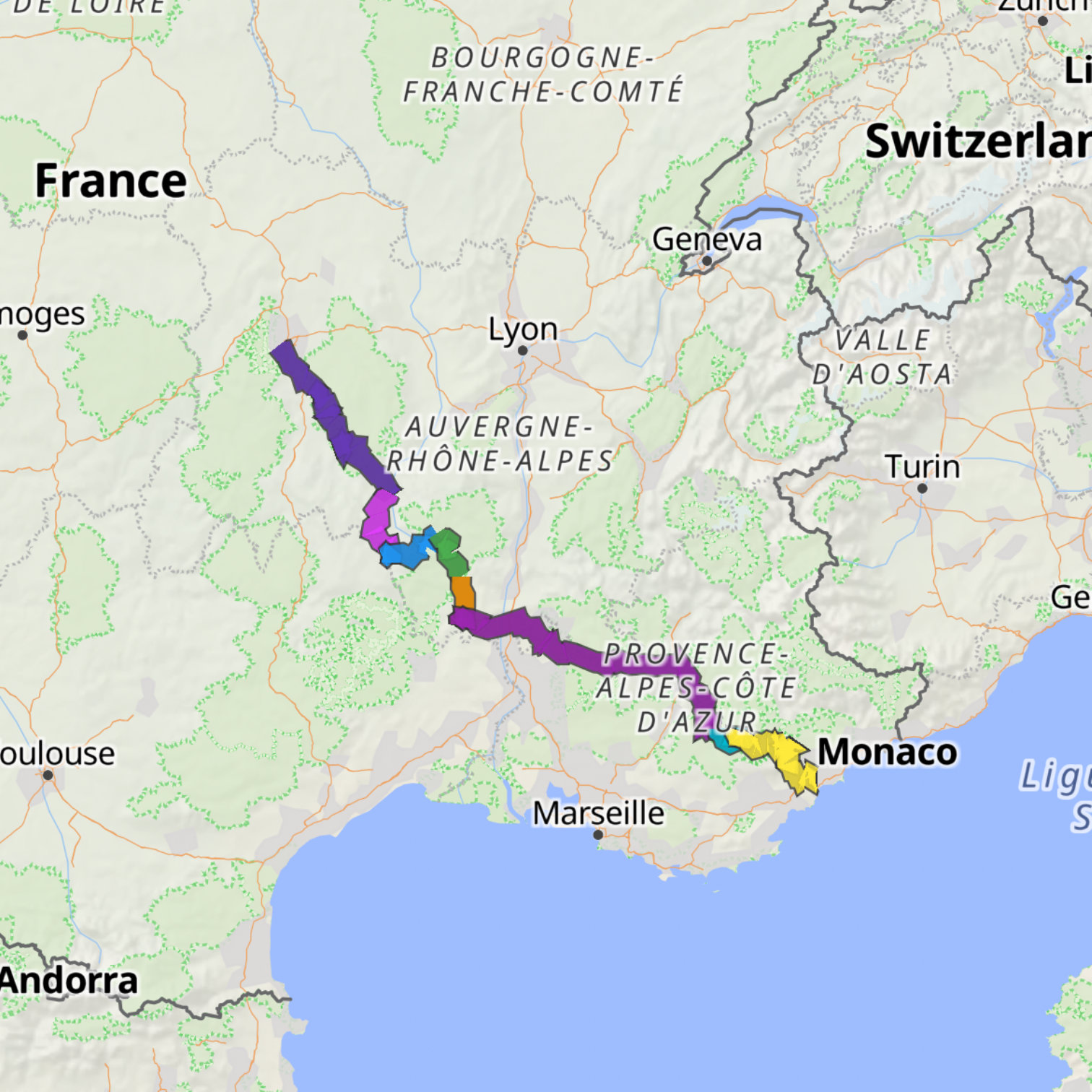 Map itinerary