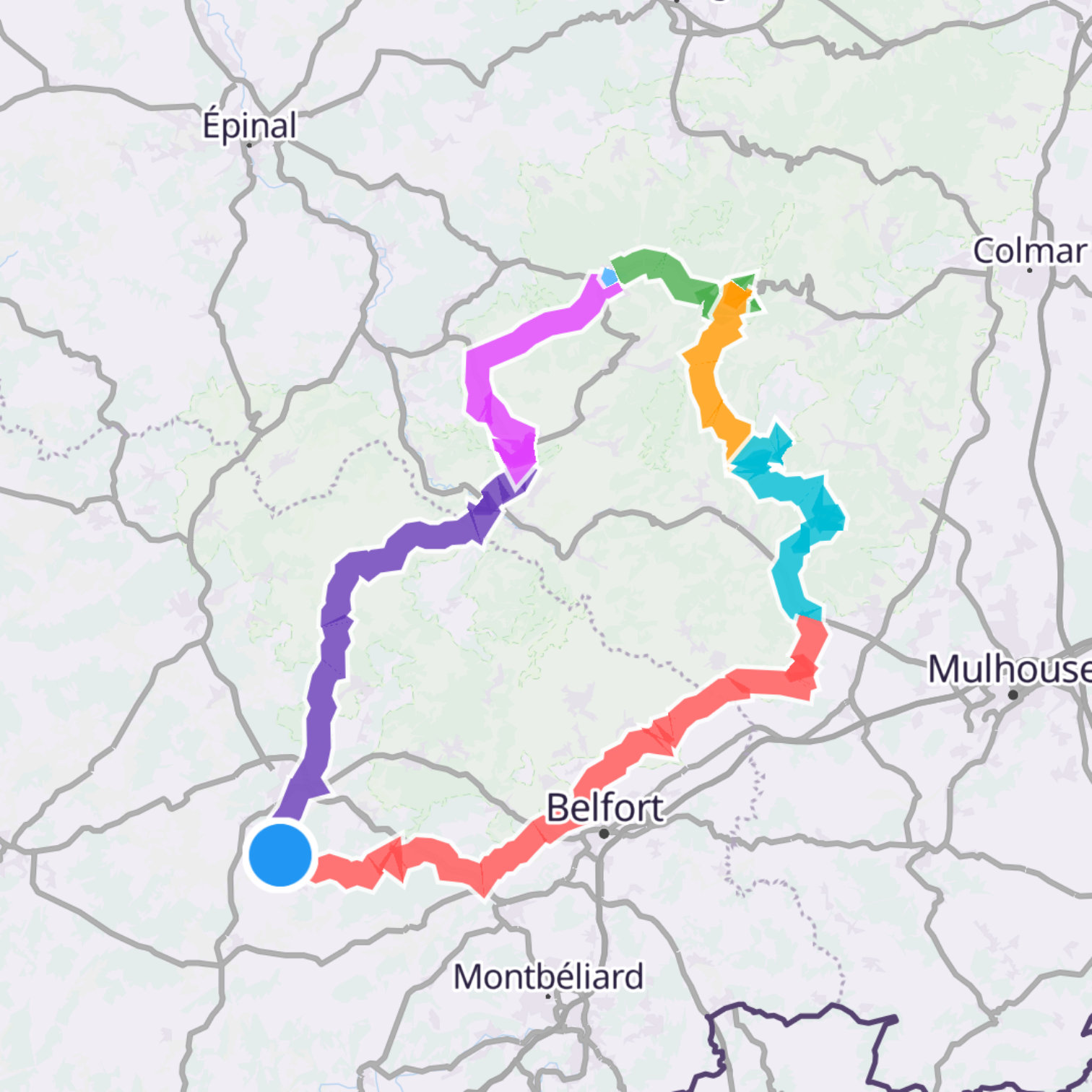 Map itinerary