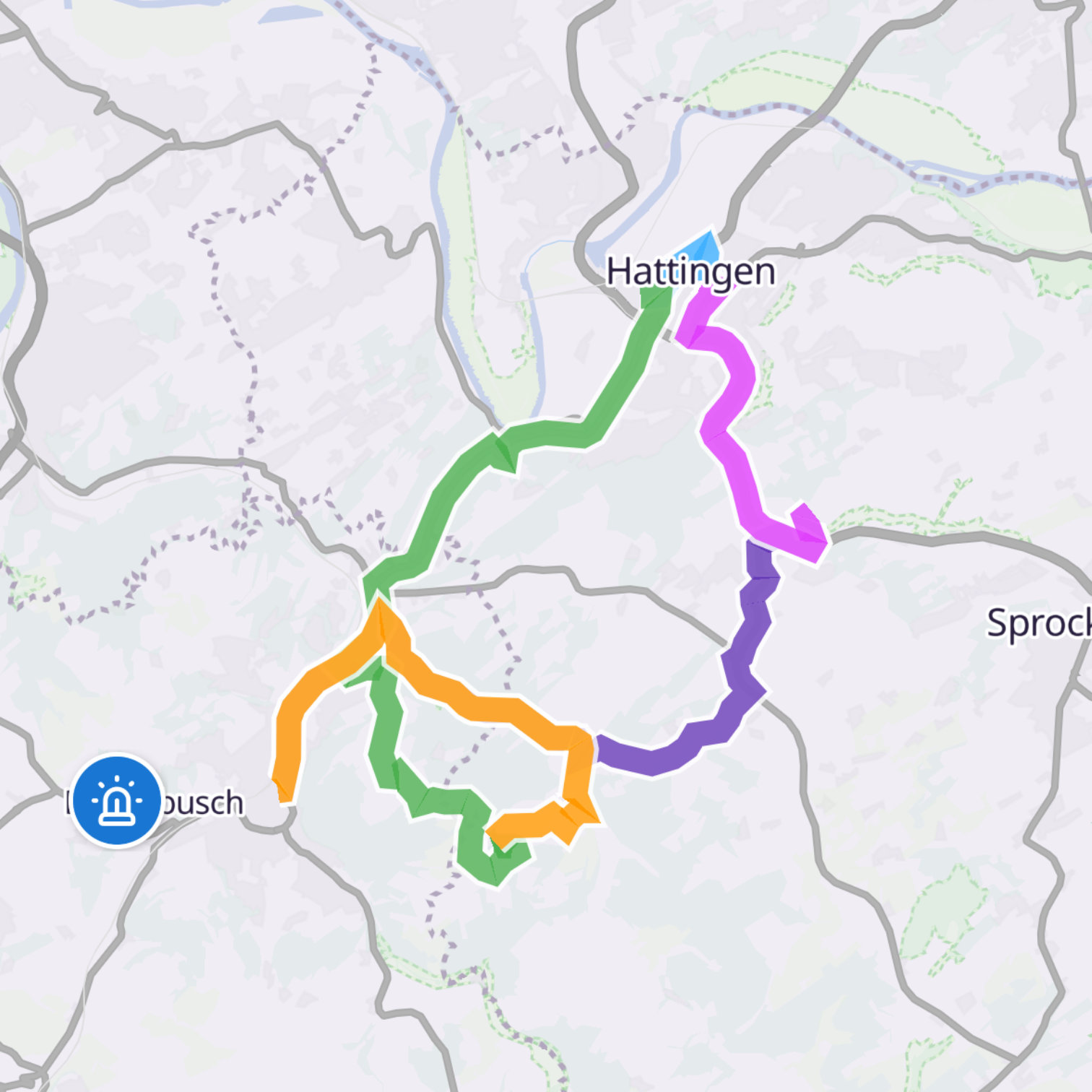 Map itinerary