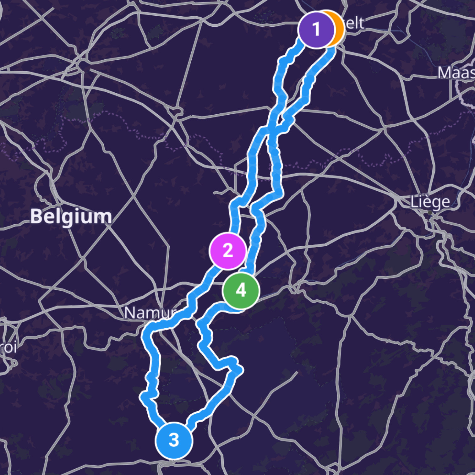 Map itinerary