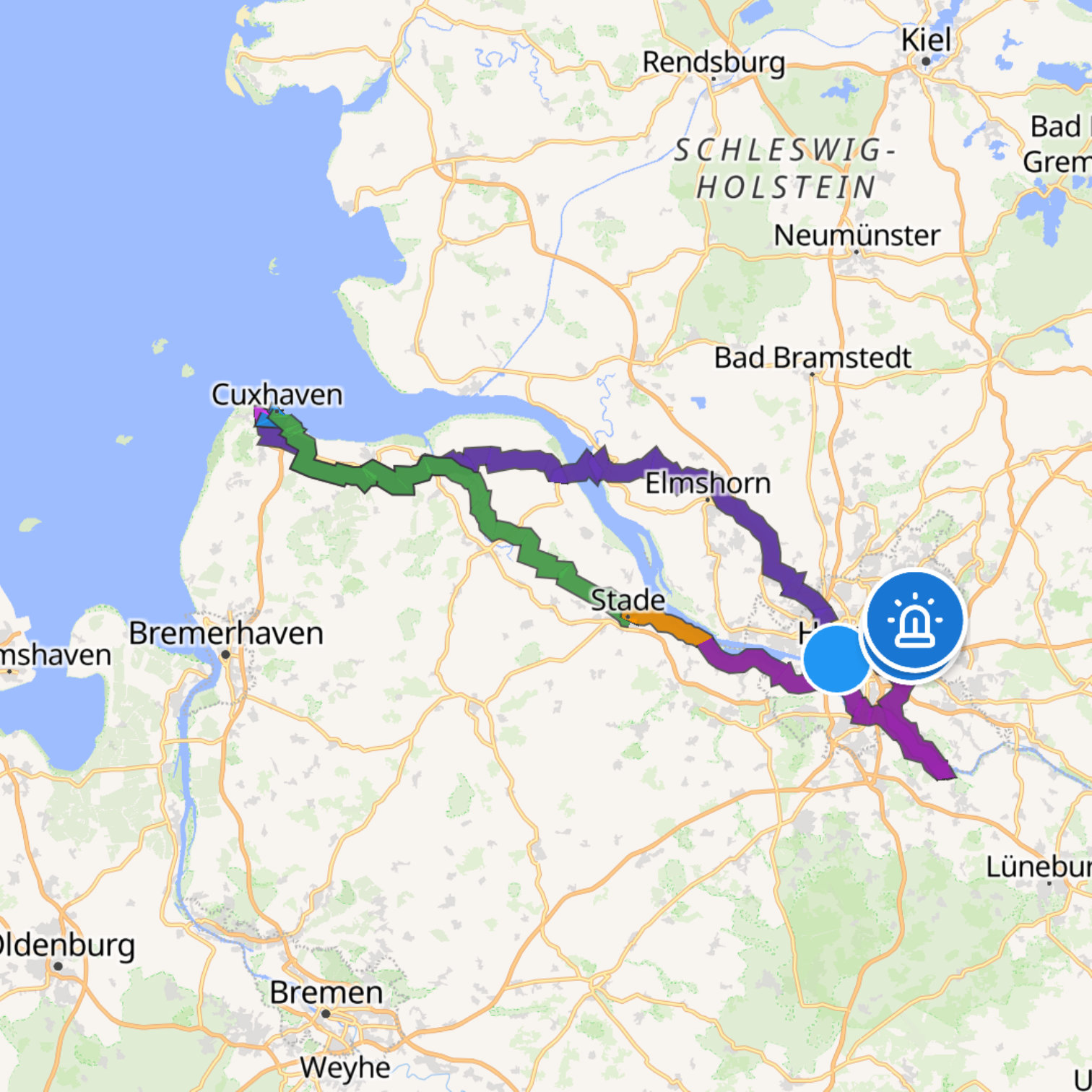 Map itinerary