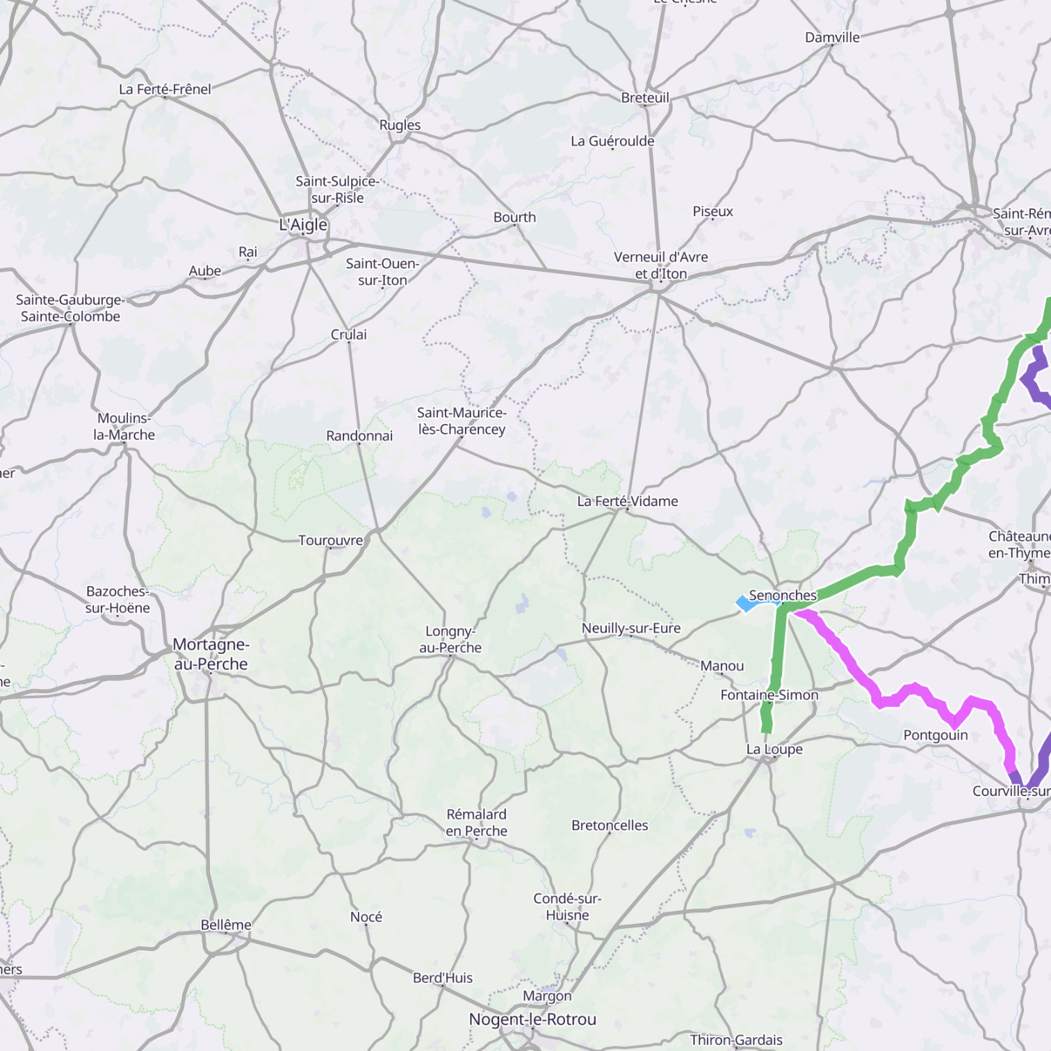 Map itinerary