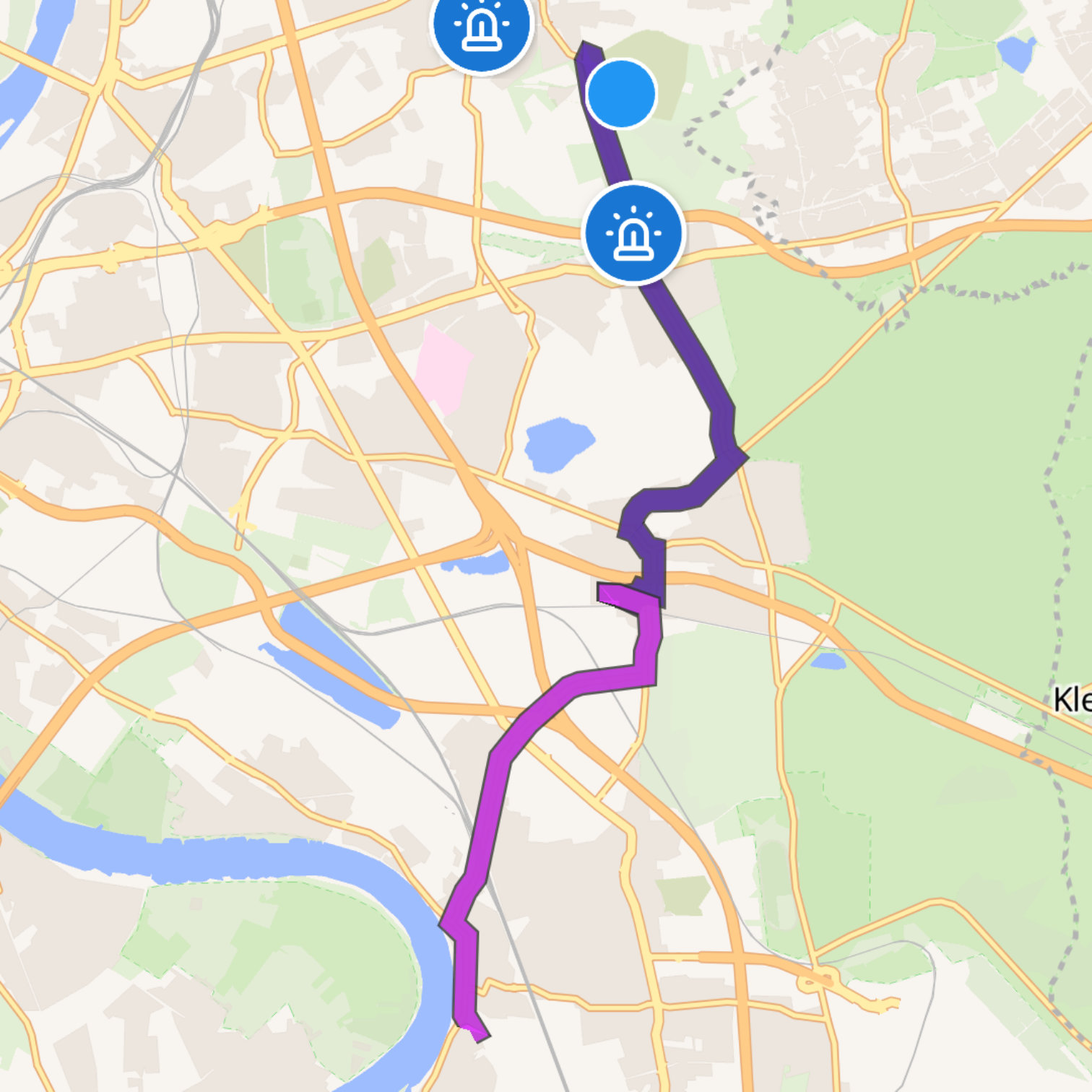 Map itinerary
