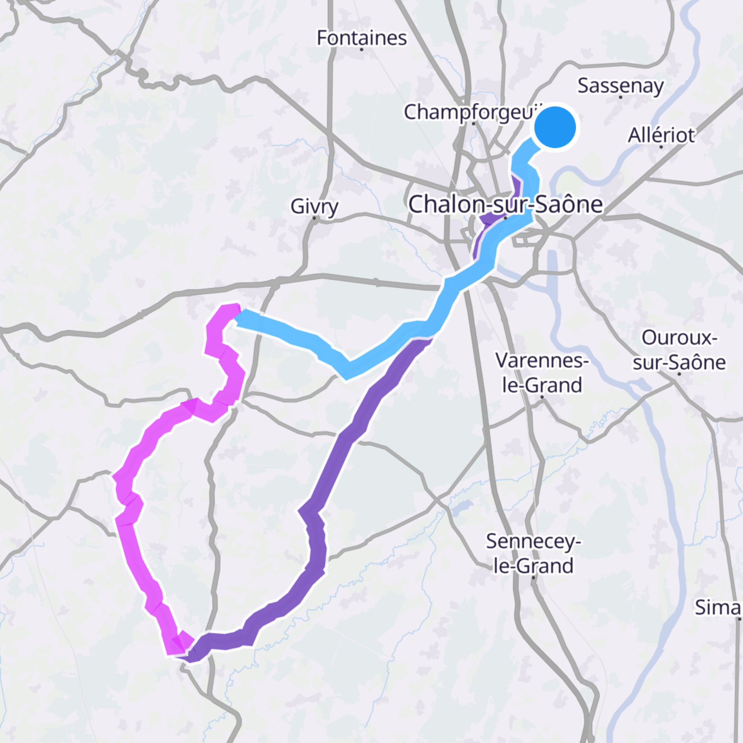 Map itinerary