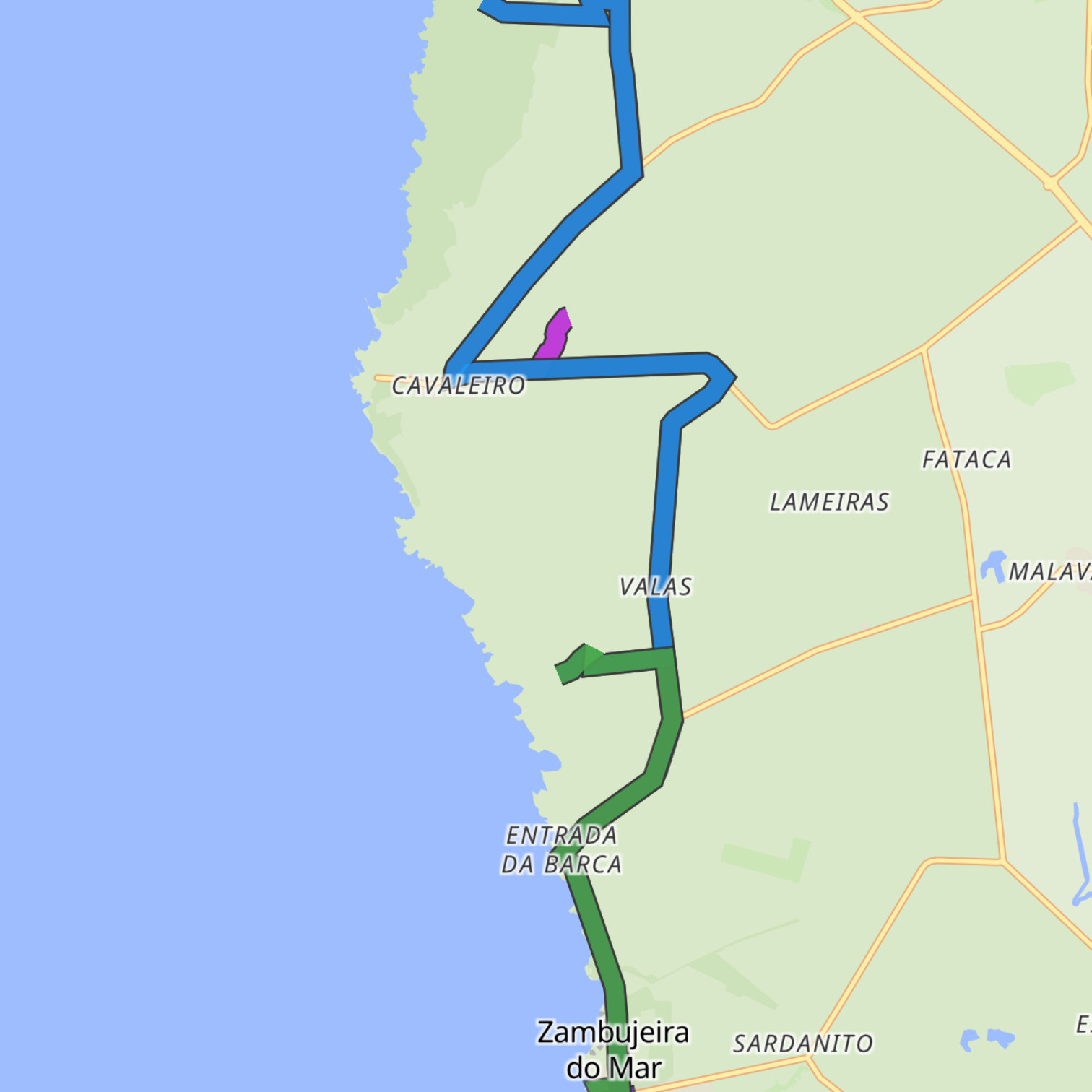 Map itinerary