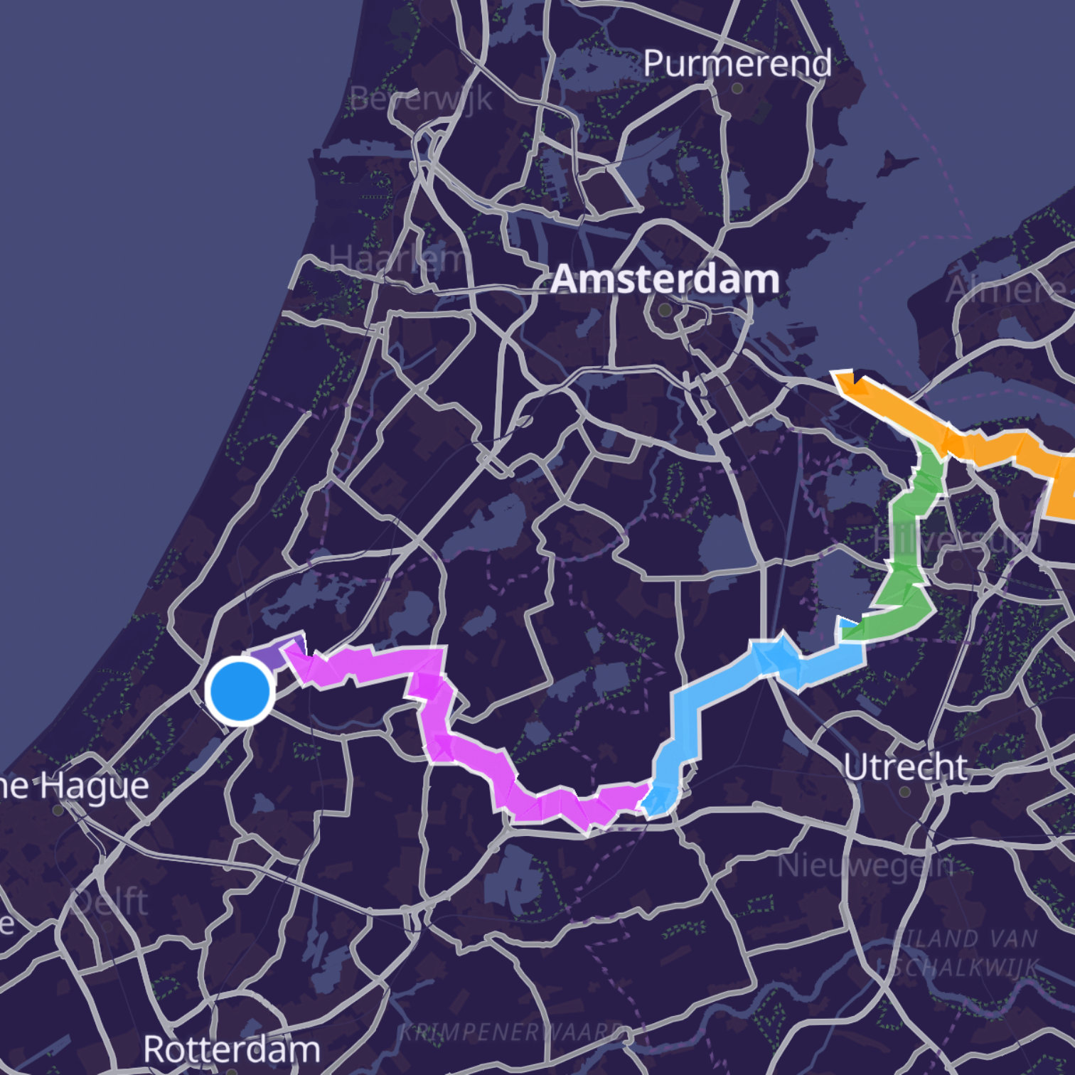 Map itinerary