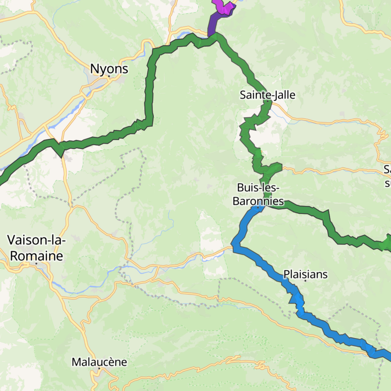 Map itinerary