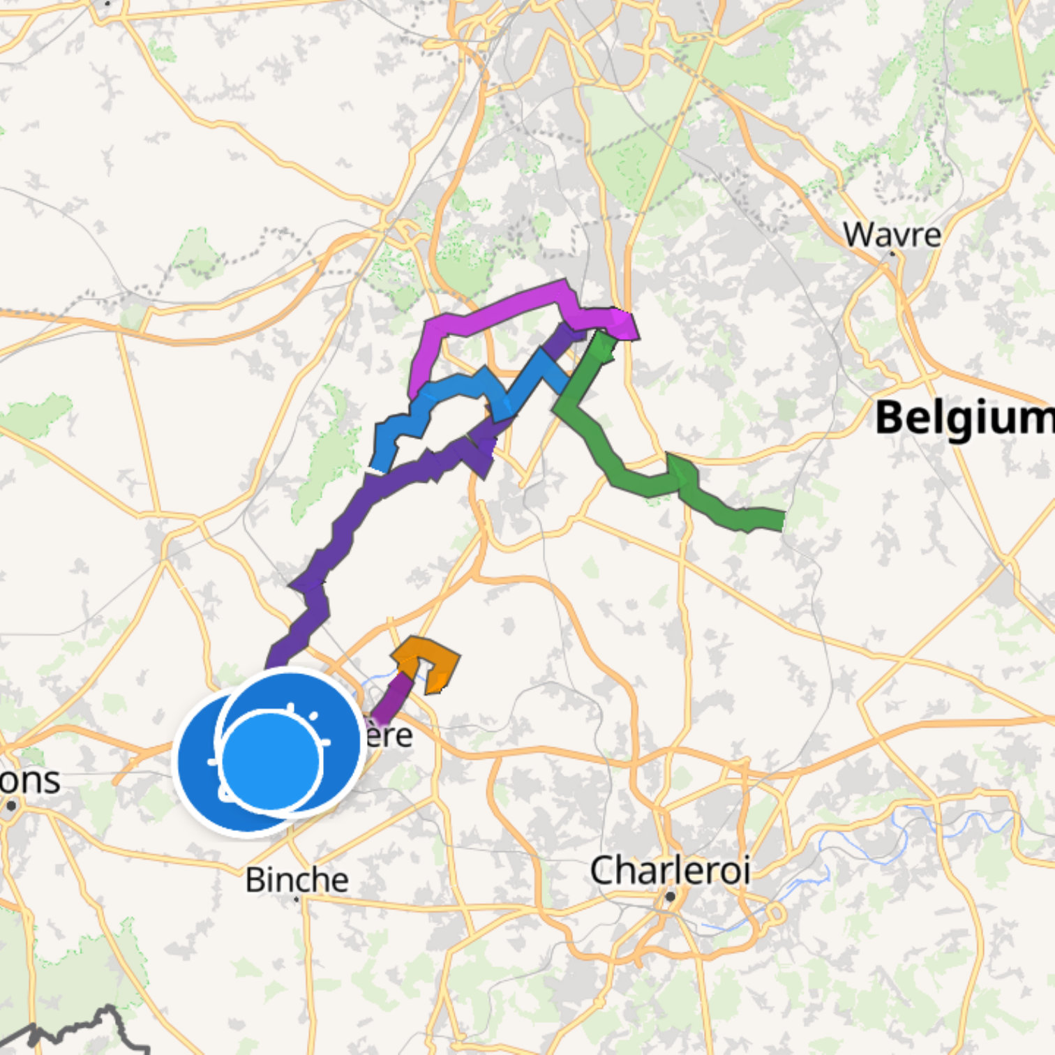 Map itinerary