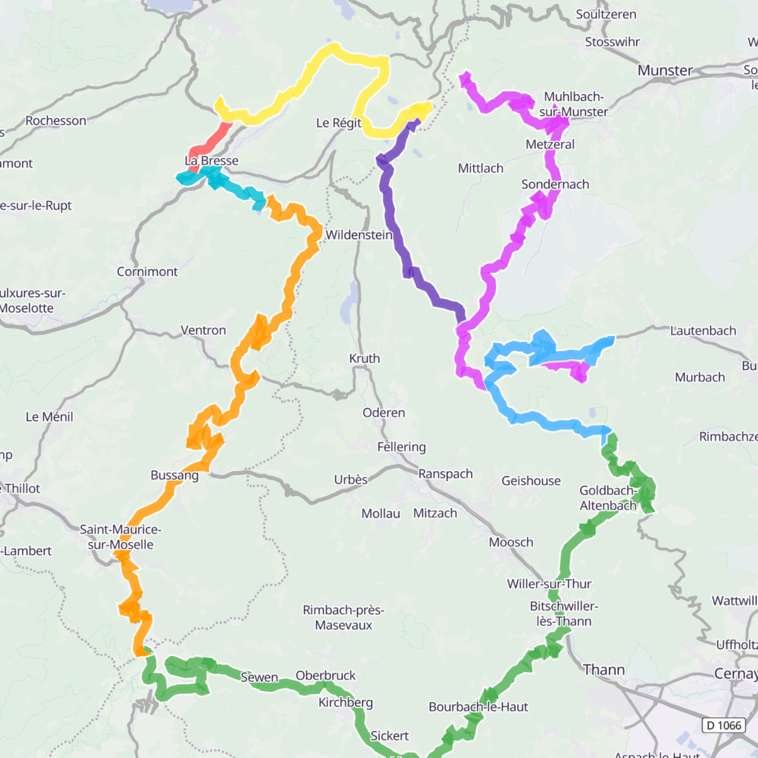 Map itinerary