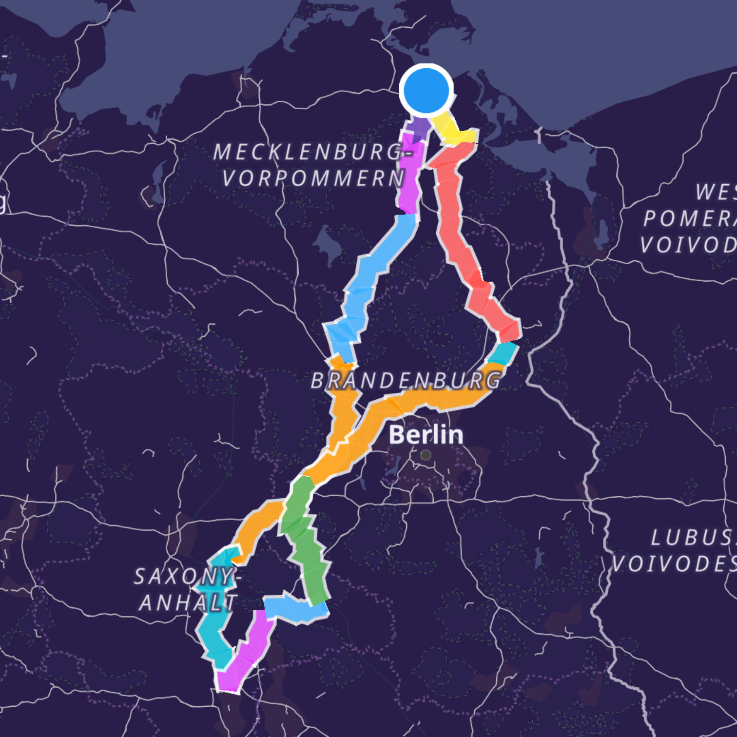 Map itinerary