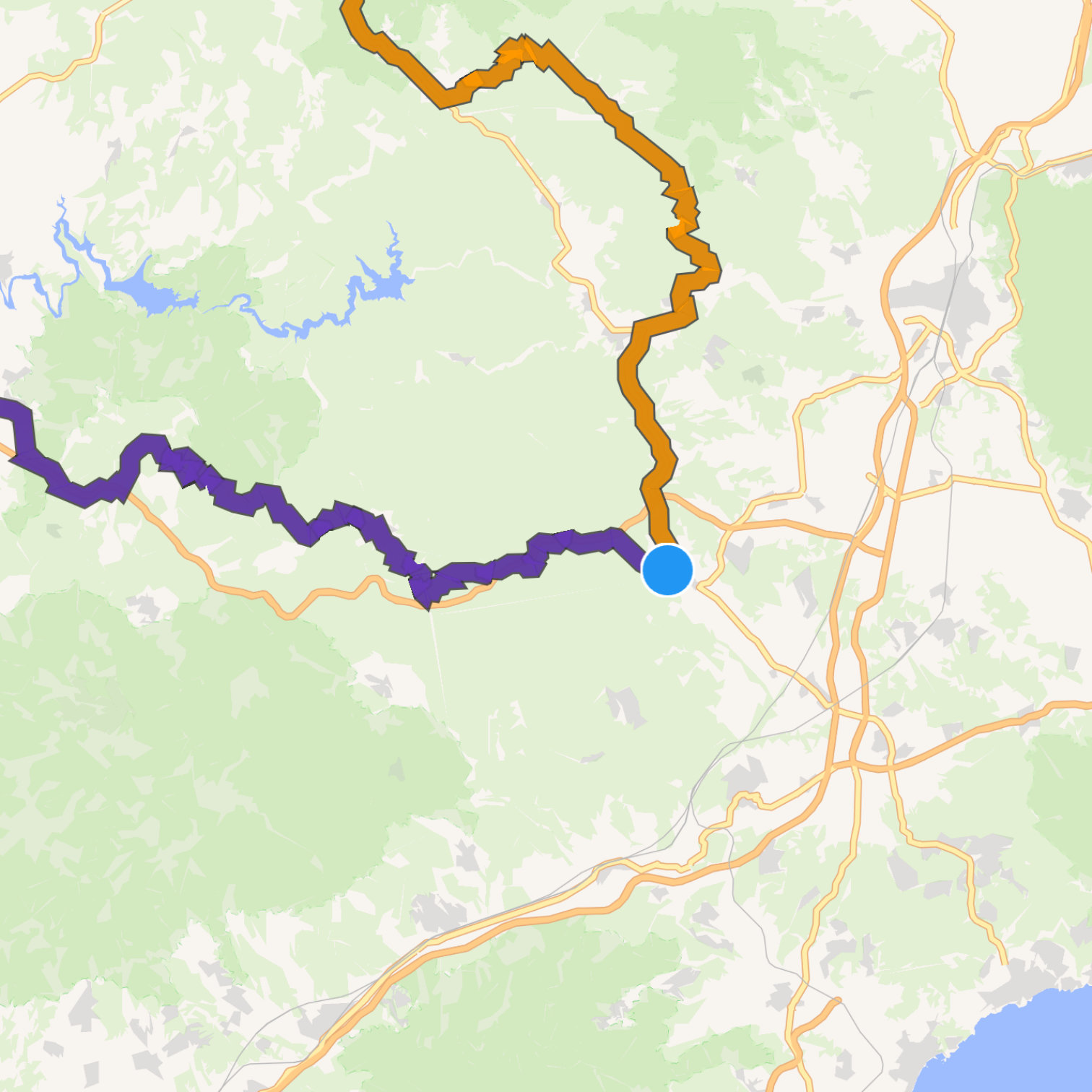 Map itinerary