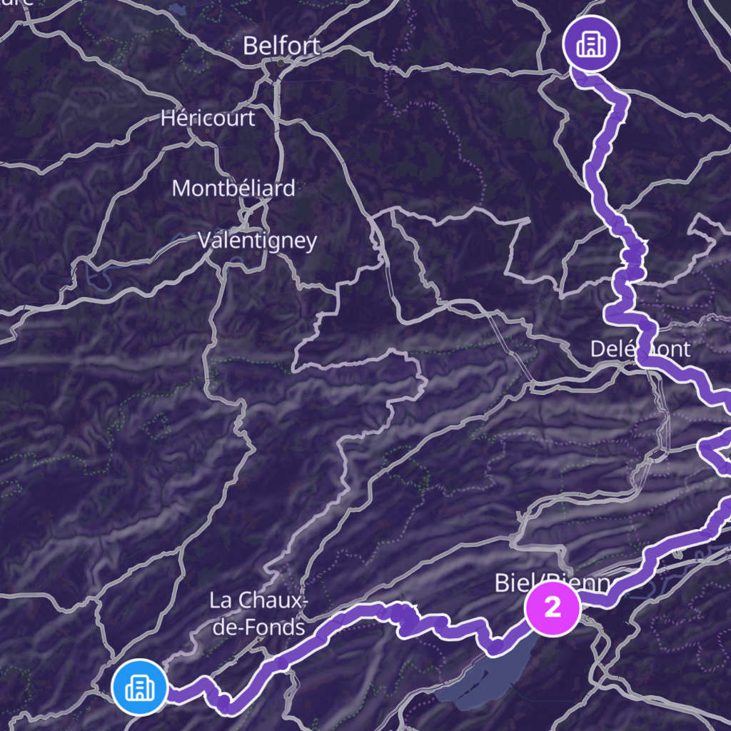 Map itinerary