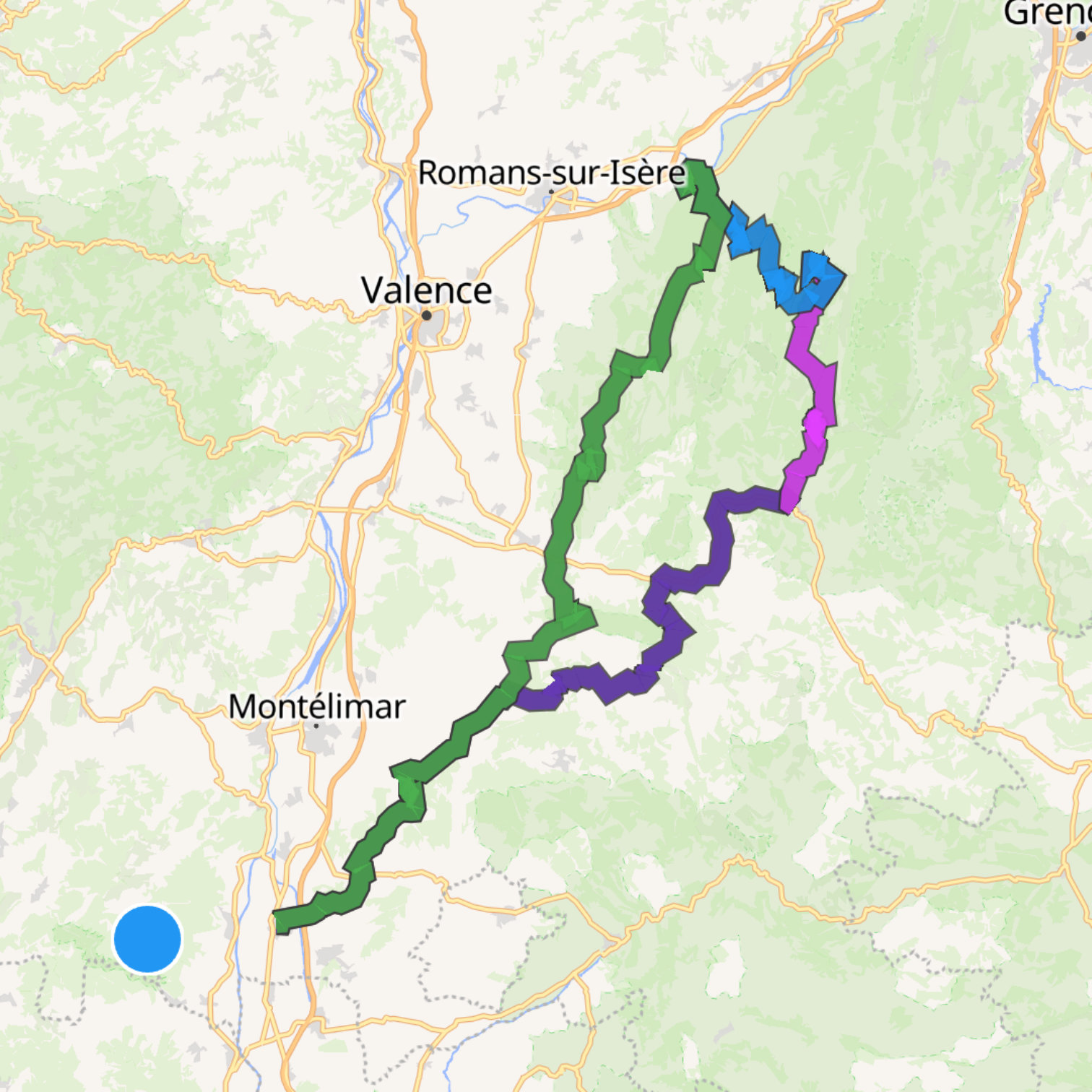 Map itinerary