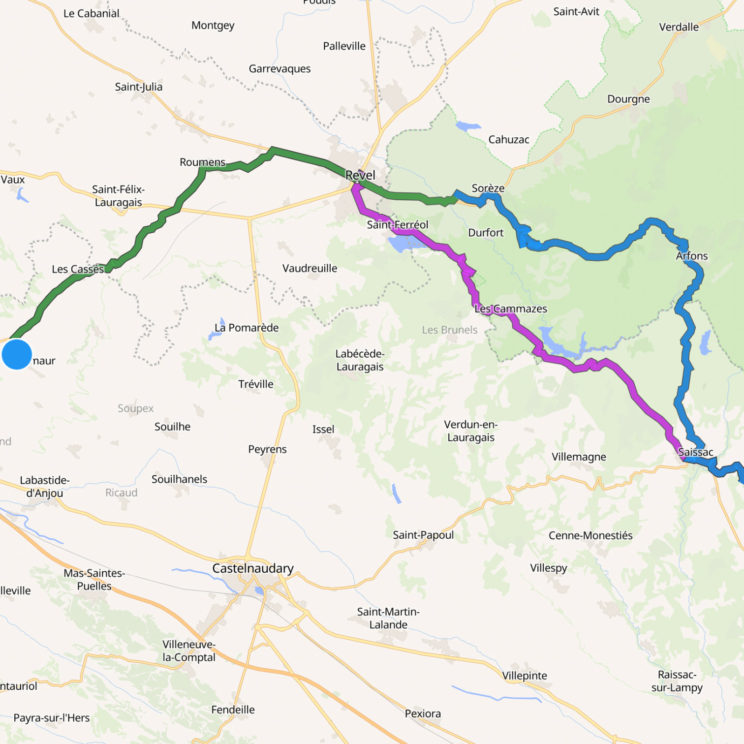 Map itinerary