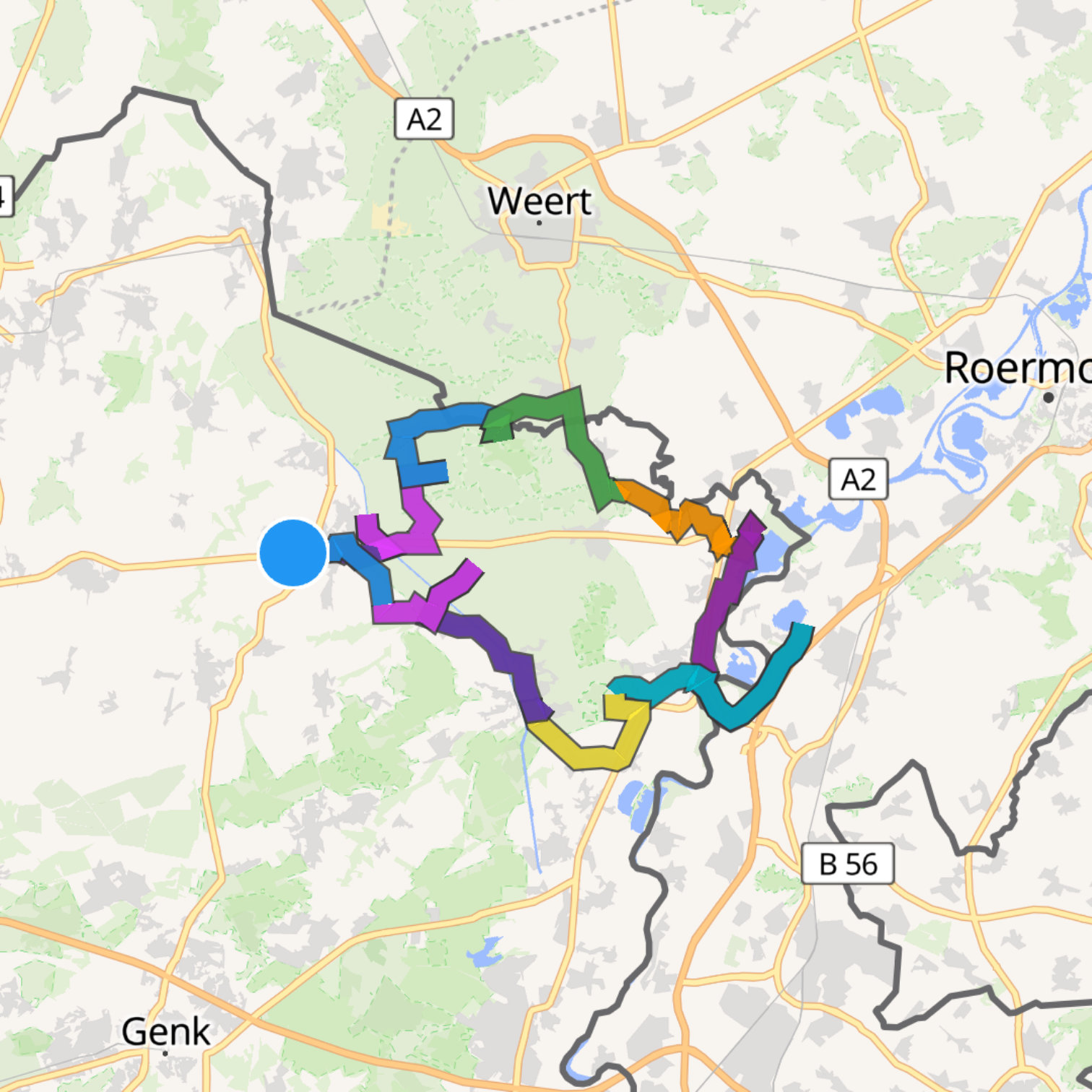 Map itinerary