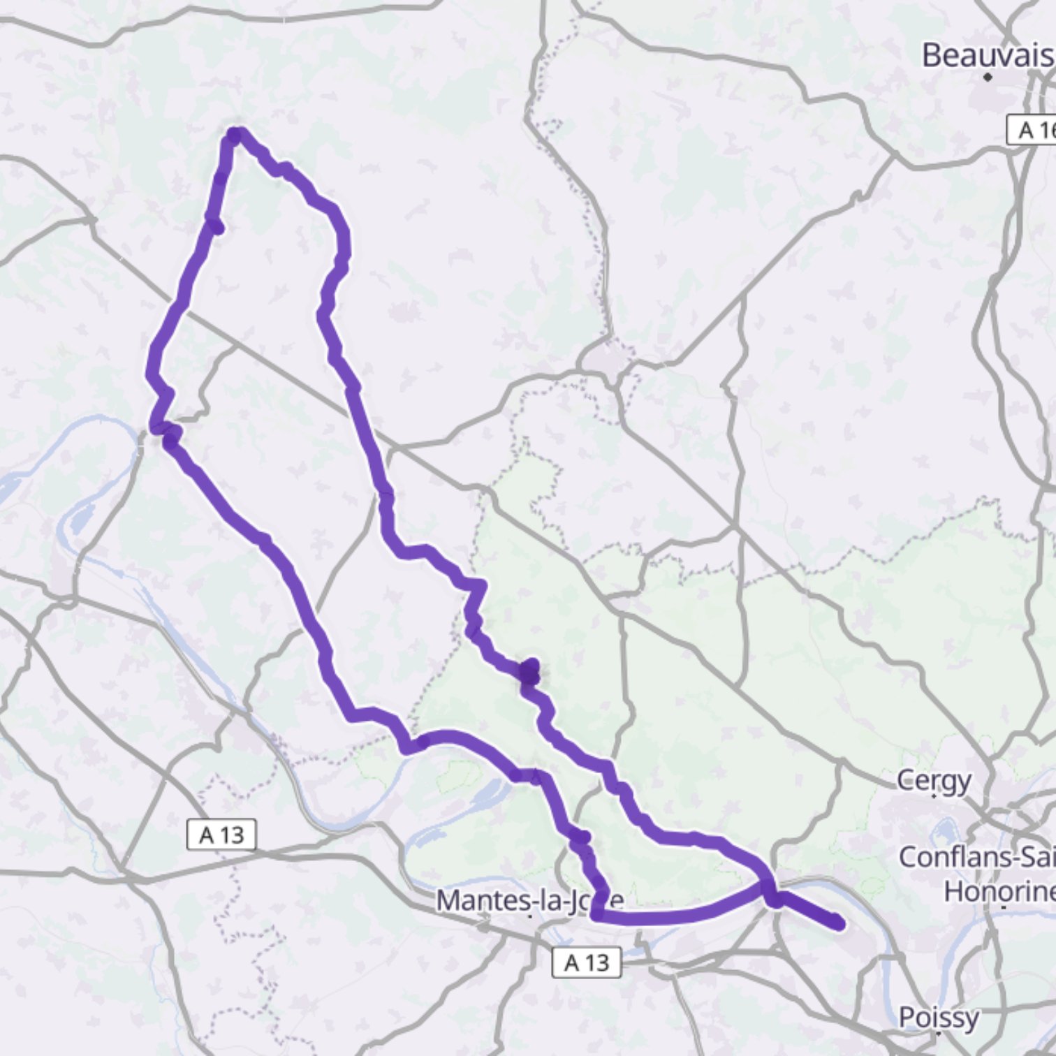 Map itinerary