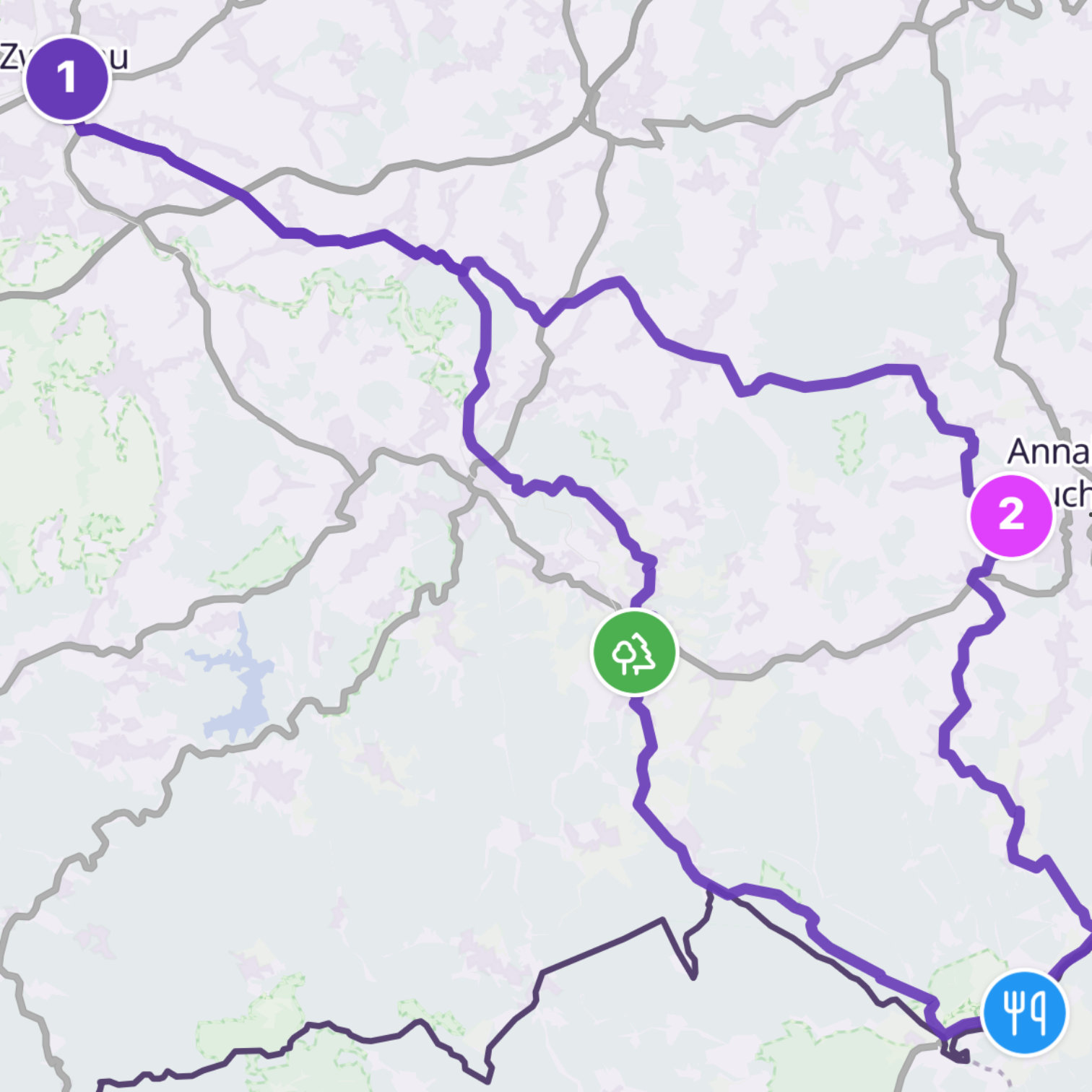 Map itinerary