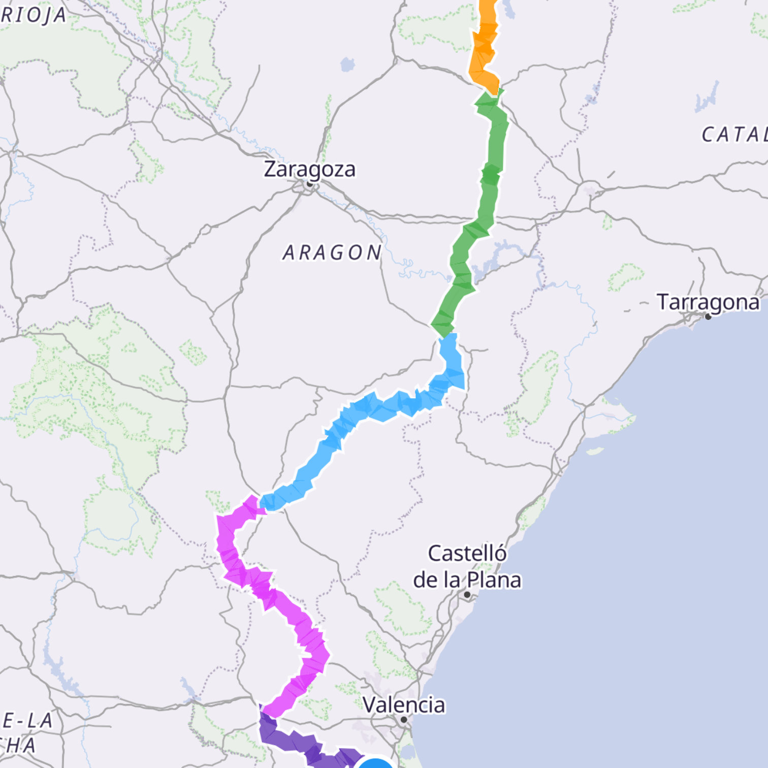 Map itinerary