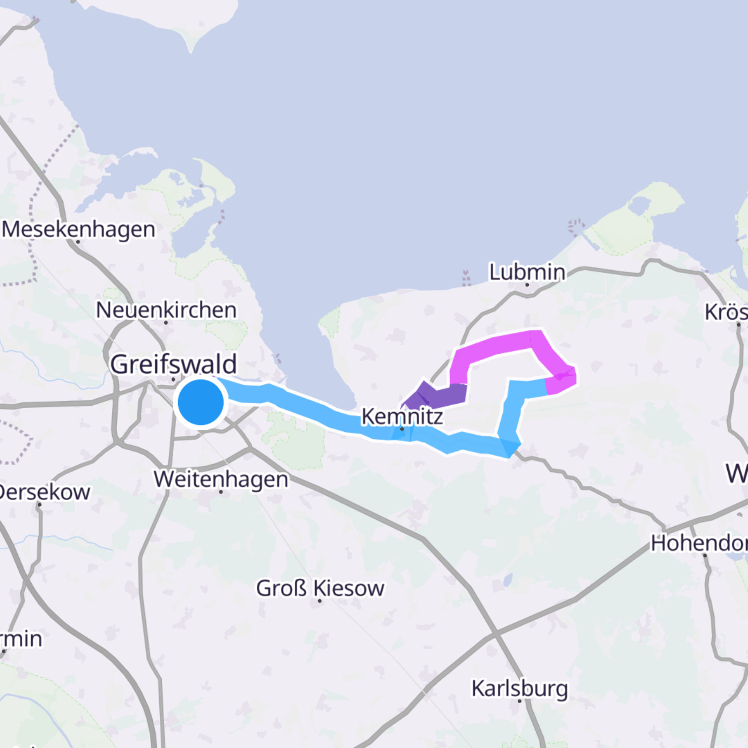 Map itinerary