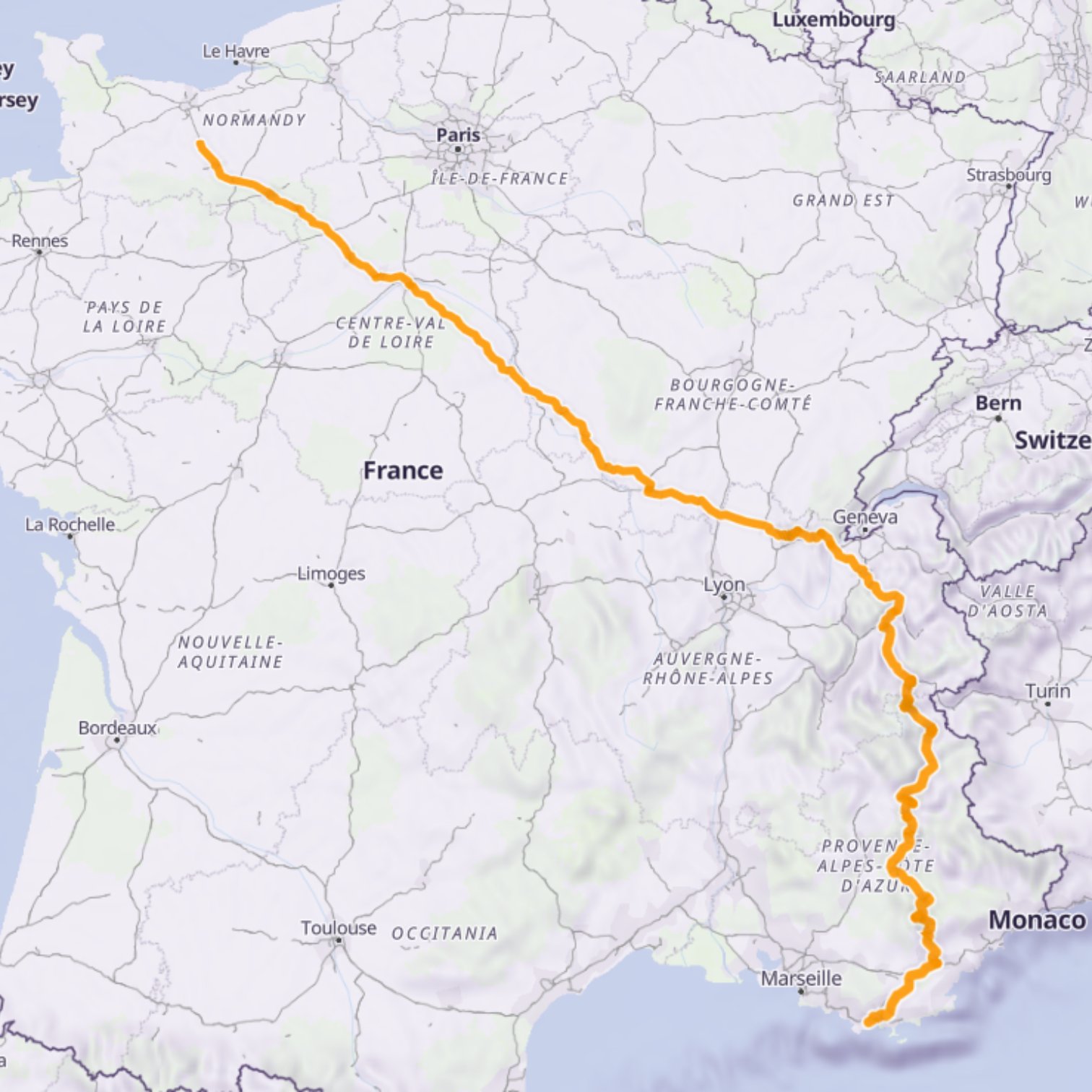 Map itinerary