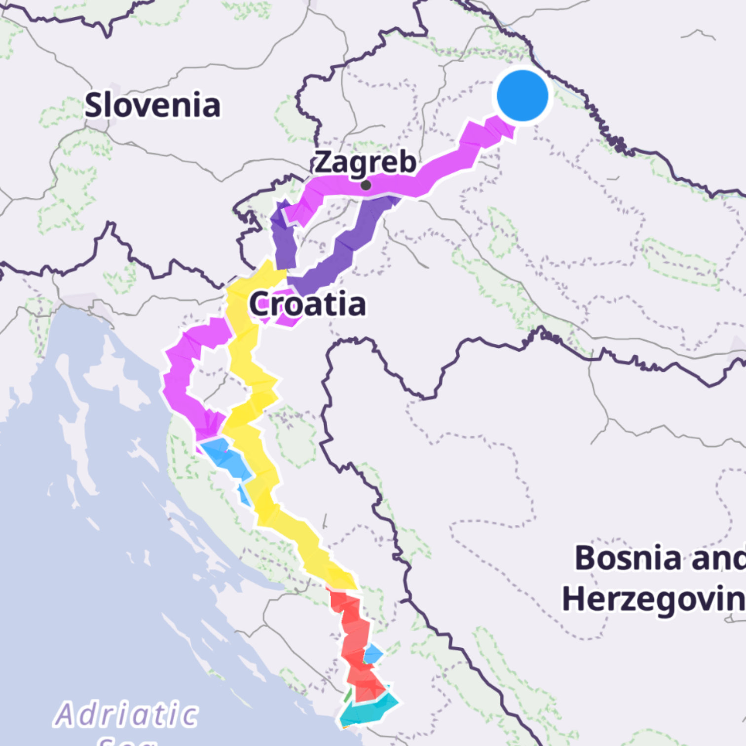Map itinerary