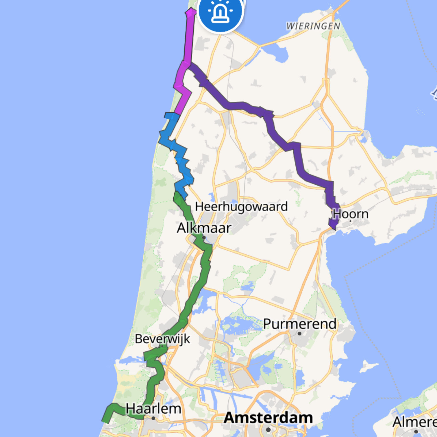 Map itinerary