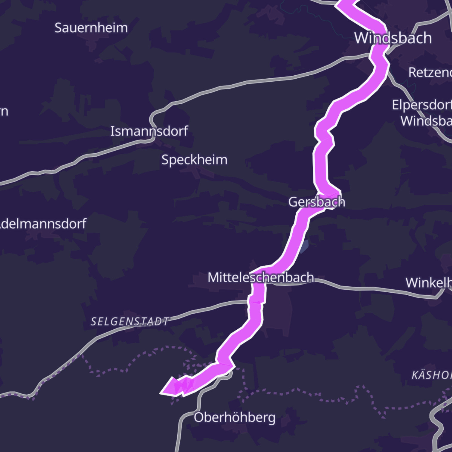 Map itinerary
