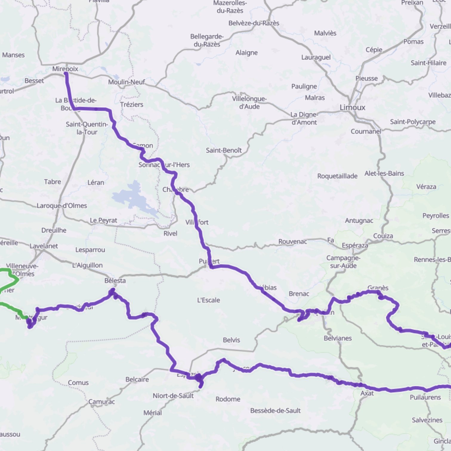 Map itinerary