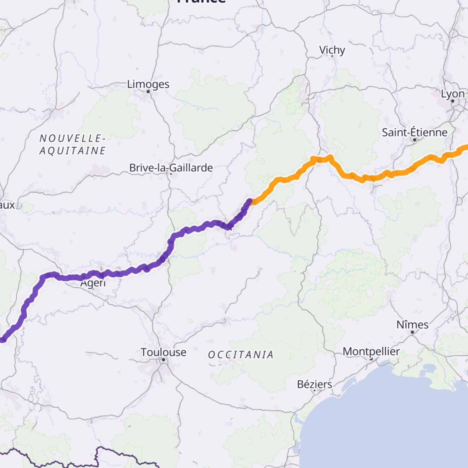 Map itinerary