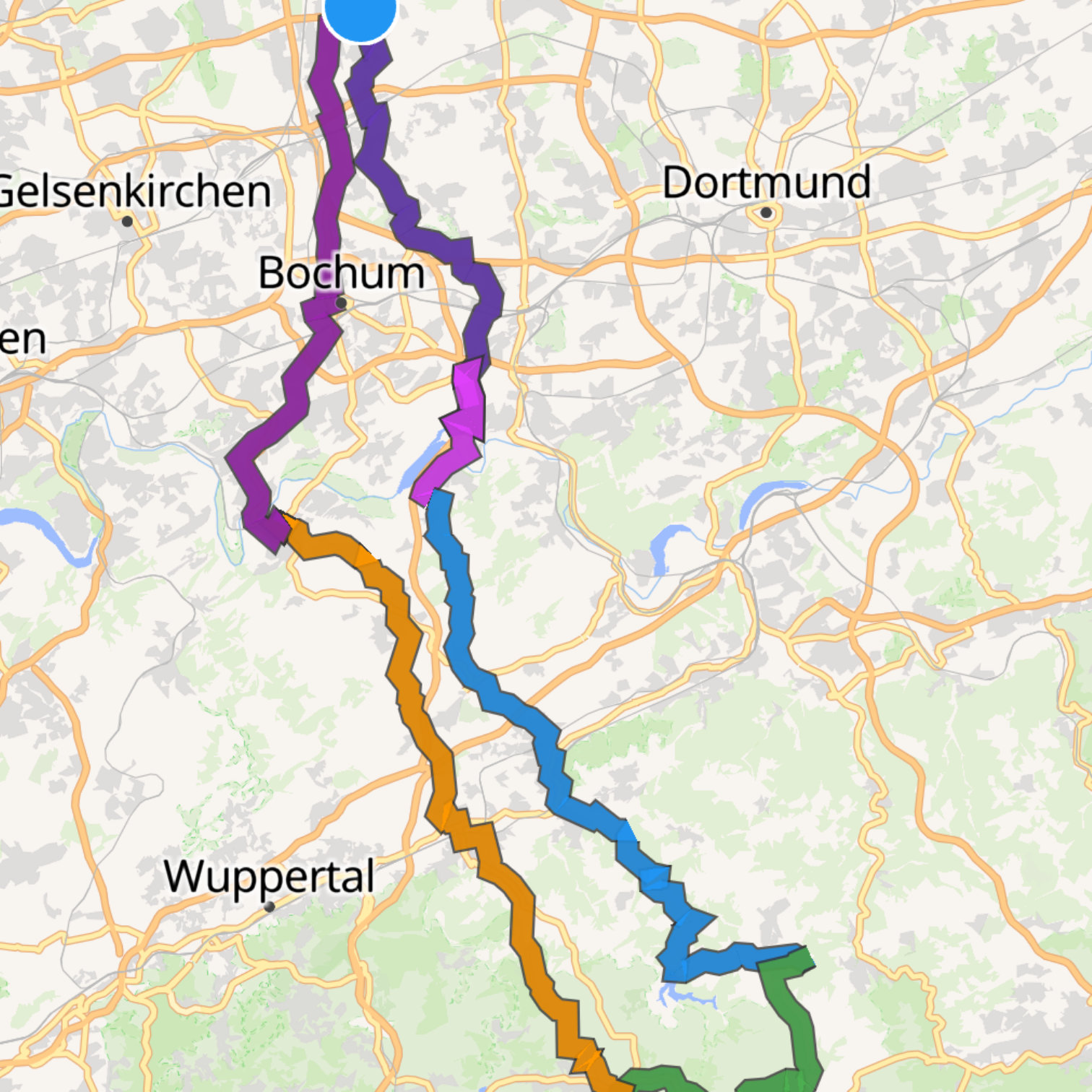Map itinerary