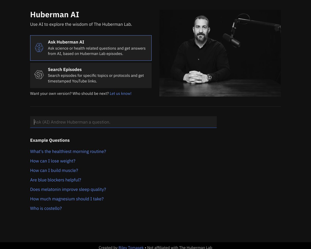 Screenshot z webu nástroje