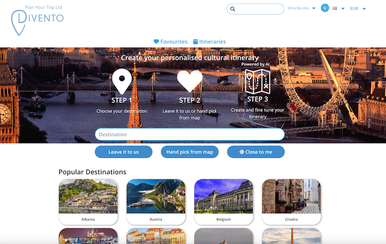 AI-Powered Itinerary Planner for Divento.com