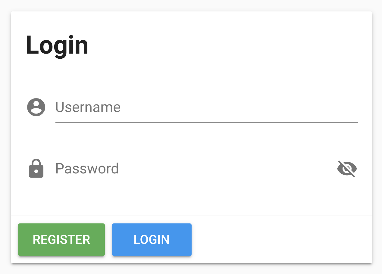 Preview of login odule with divider