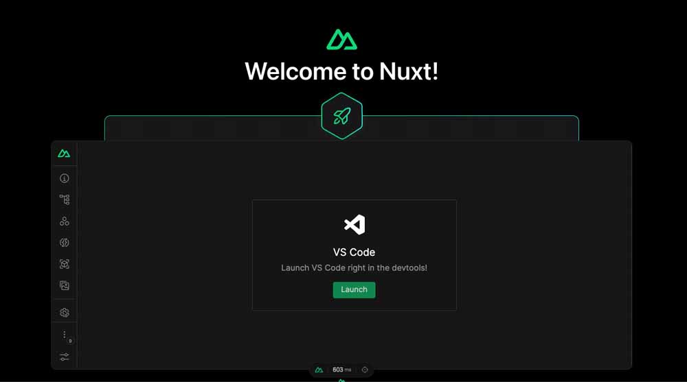 default nuxt 3 landing page