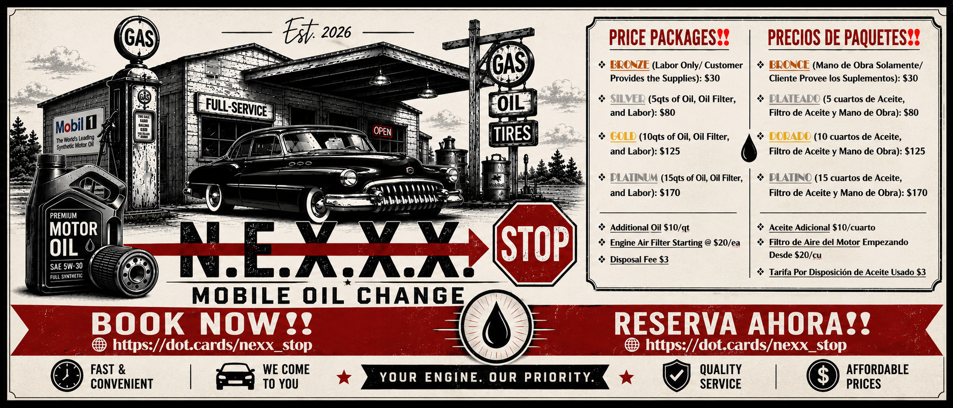 N.E.X.X. STOP Mobile Oil Change