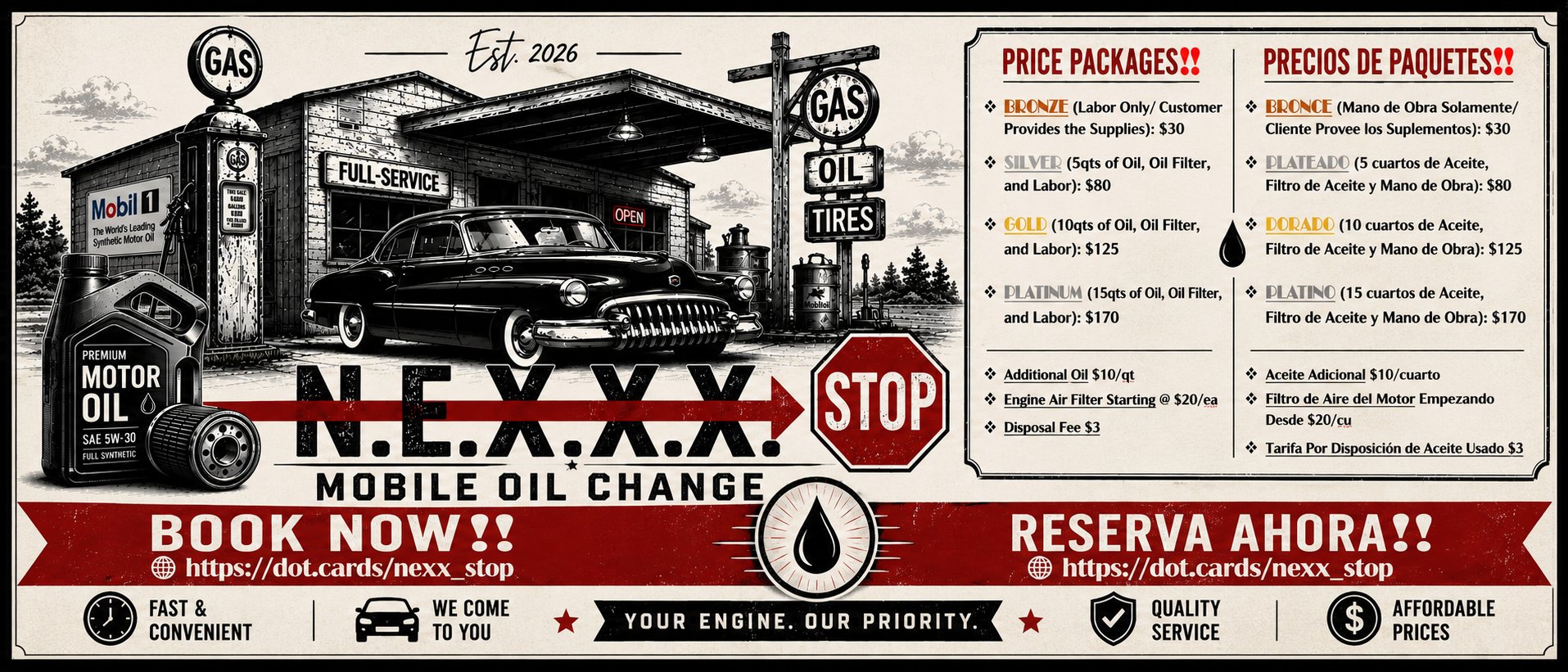 N.E.X.X. STOP Mobile Oil Change