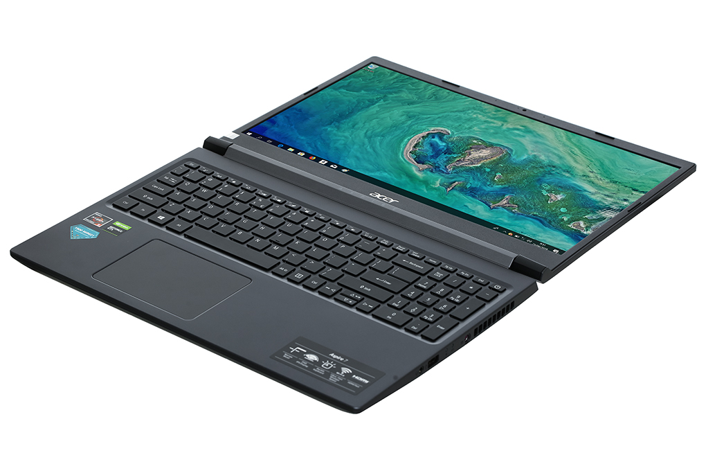 Laptop Gaming Acer Aspire 7 A715 Ryzen 5 5500/ 8G/ SSD256/ GTX1650 4G/  Gập 180 độ
