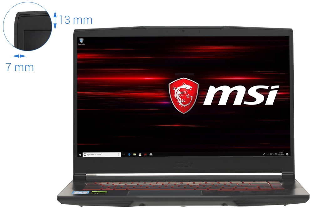 Laptop Gaming MSI GF63 9RCX i7 9750H 12CPUS/ 8G/ SSD256G/ GTX1050TI Laptop Gaming MSI GF63 9RCX i7 9750H 12CPUS/ 8G/ SSD256G/ GTX1050TI