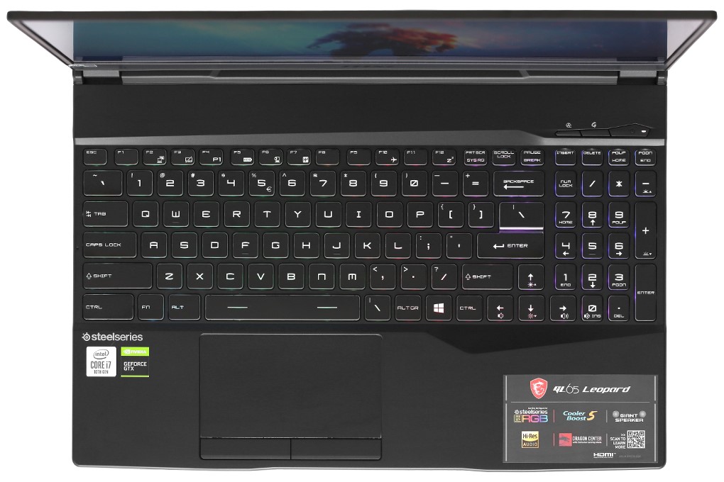 Laptop MSI GAMING GL65 LEOPARD 10SCXK i7 10750H/ RAM 8GB/ SSD 512GB/ GTX1650