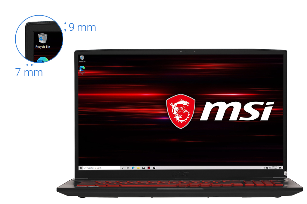 Laptop Gaming MSI GF75 10SCSR / i7 10750H/ 8 - 32G/ SSD512/ GTX1650TI