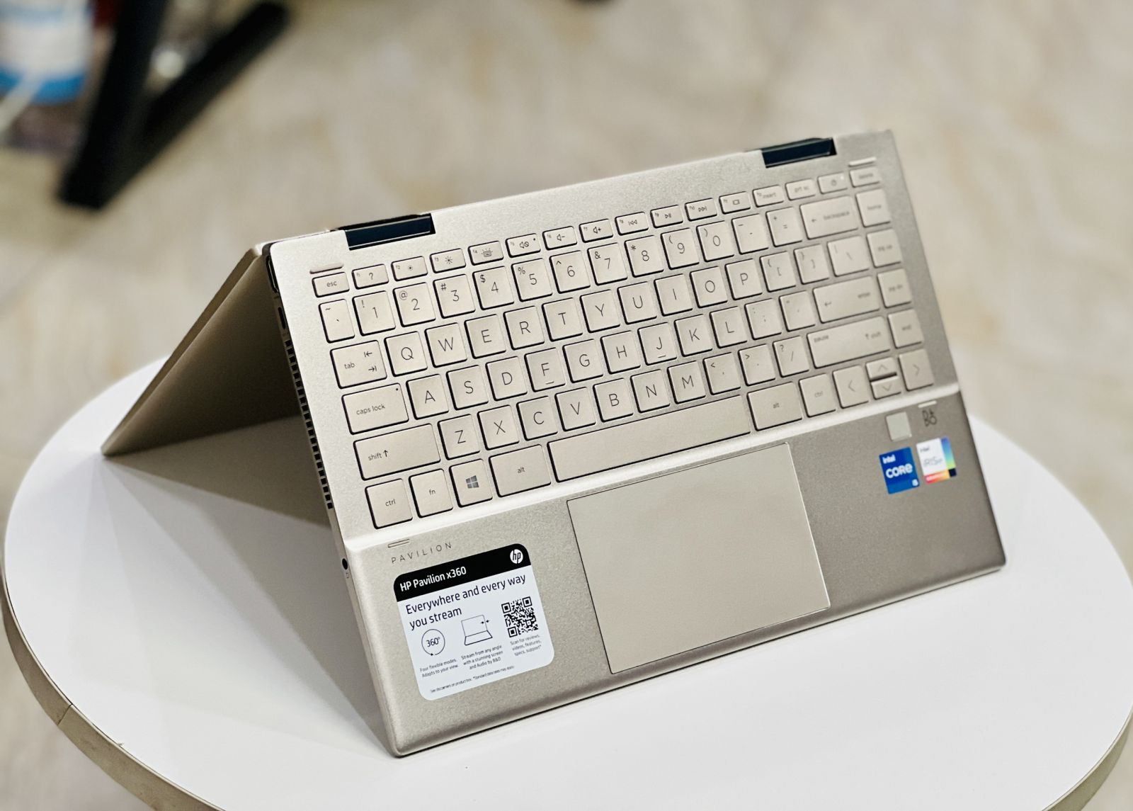 Laptop Hp Pavilion X360 2021 14-dy0033dx I5 1135G7/ Ram 8GB/ SSD 512GB/ Màu Vàng Gold/ 14in Cảm Ứng Laptop Hp Pavilion X360 2021 14-dy0033dx I5 1135G7/ Ram 8GB/ SSD 512GB/ Màu Vàng Gold/ 14in Cảm Ứng