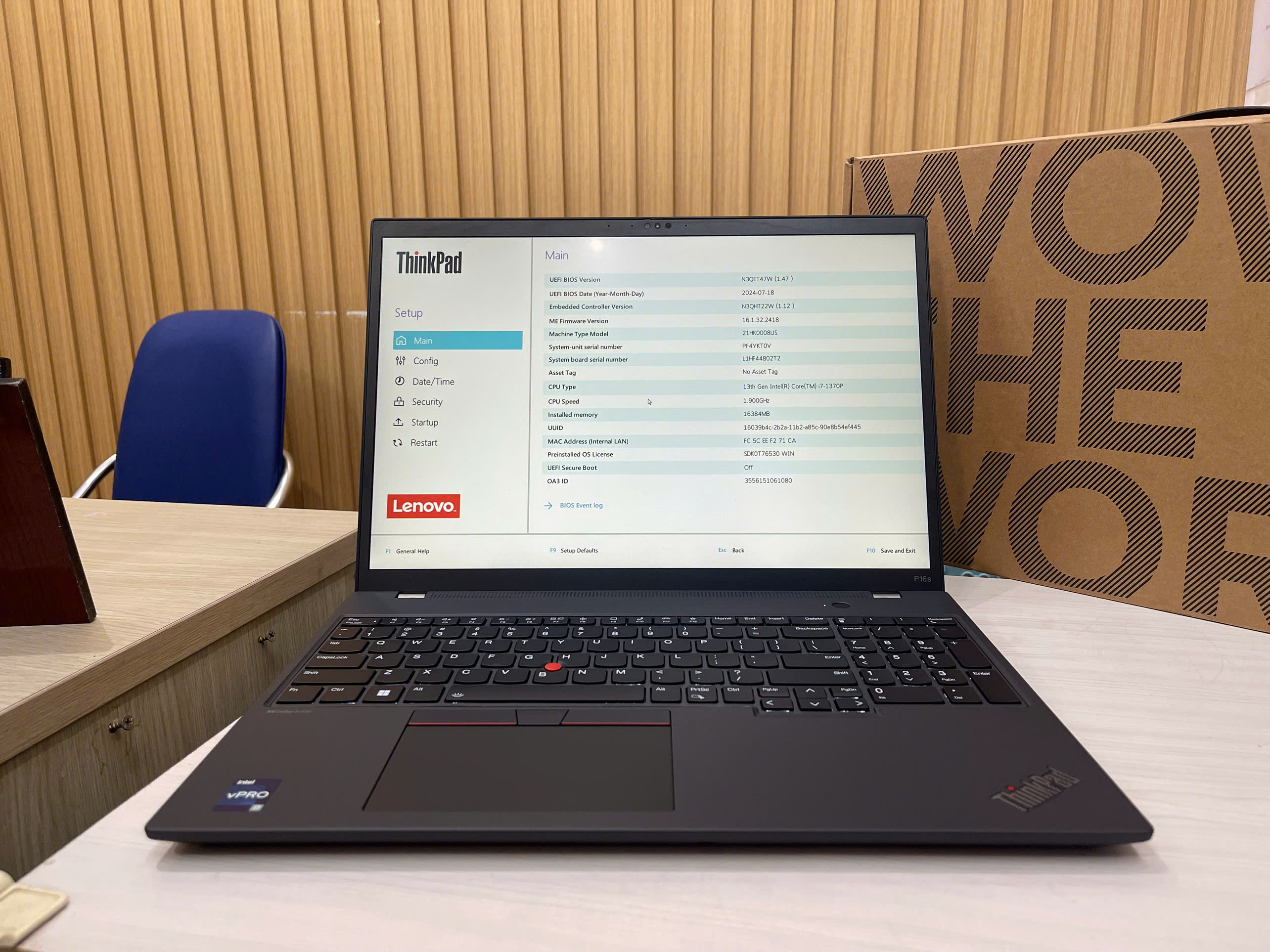 Thinkpad P16s G2 i7 1370P 20cpu sx 2024 