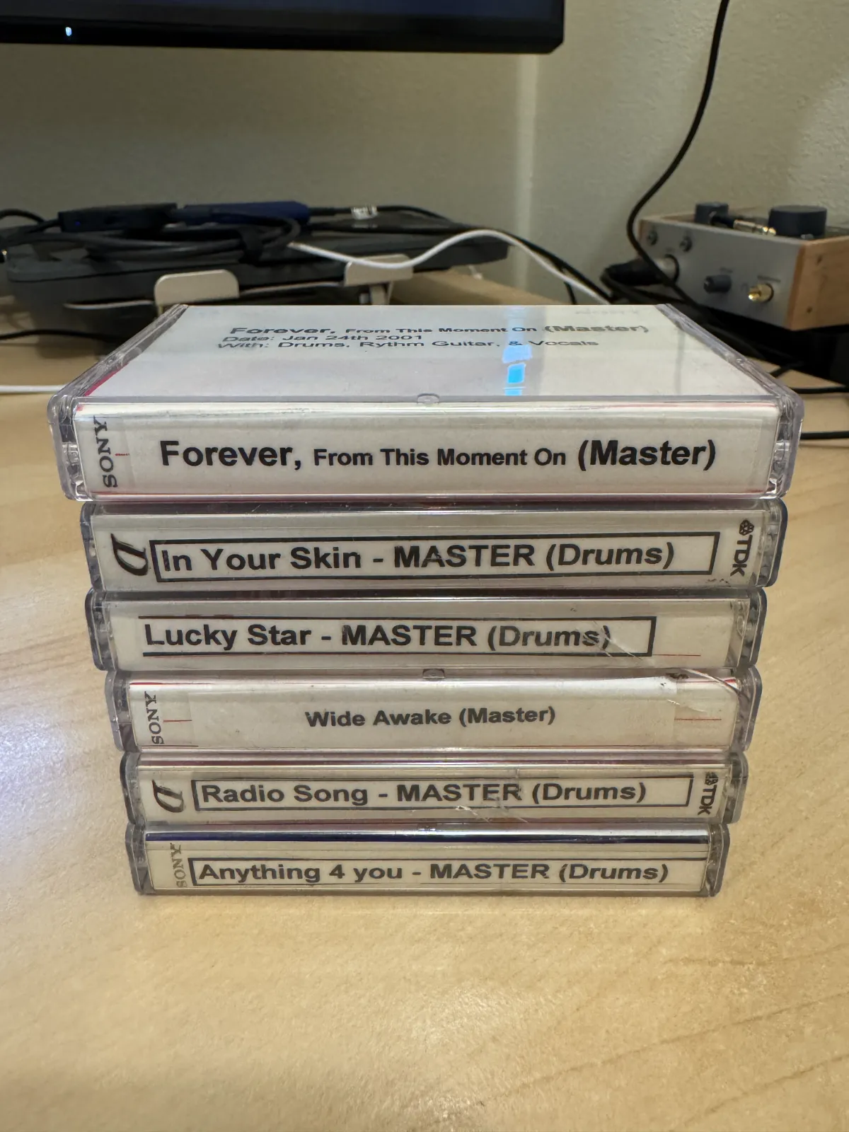 Drum master tapes for our final album as original  members.