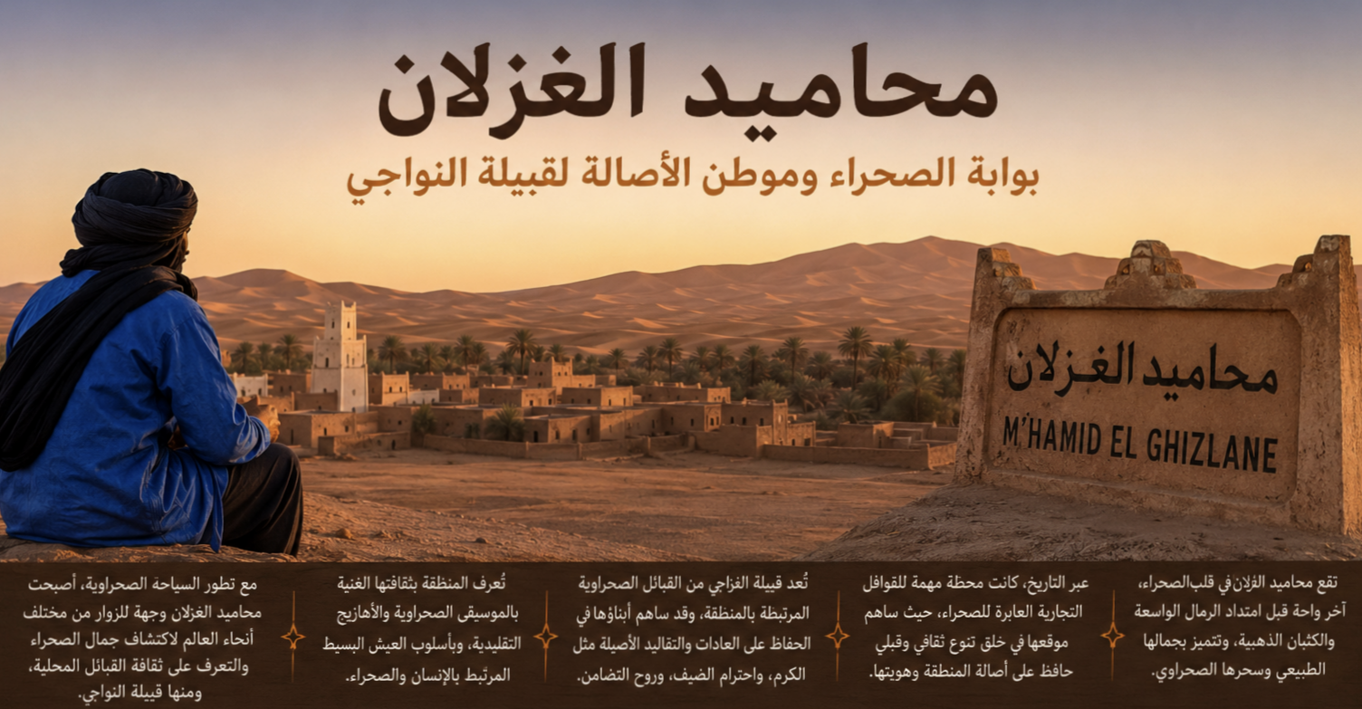 محاميد الغزلان: بوابة الصحراء وموطن الأصالة لقبيلة النواجي