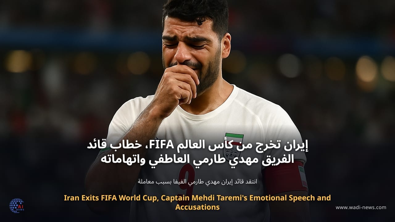 إيران تخرج من كأس العالم FIFA، خطاب قائد الفريق مهدي طارمي العاطفي واتهاماته