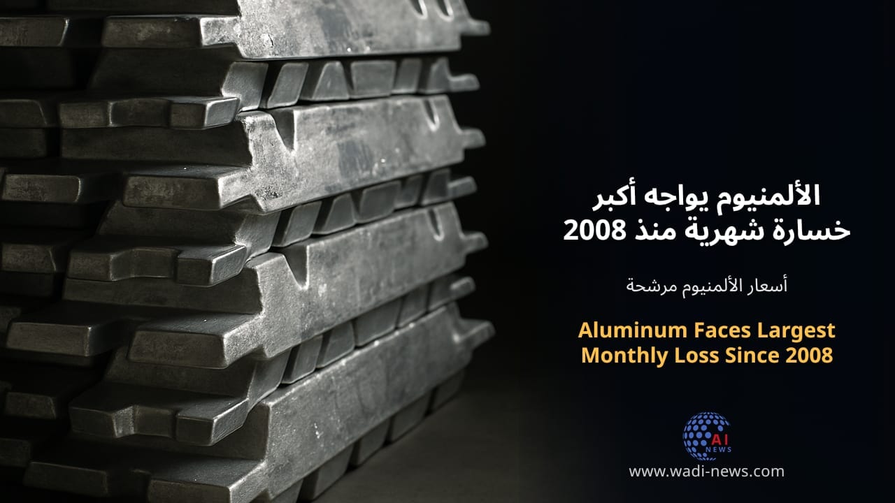الألمنيوم يواجه أكبر خسارة شهرية منذ 2008
