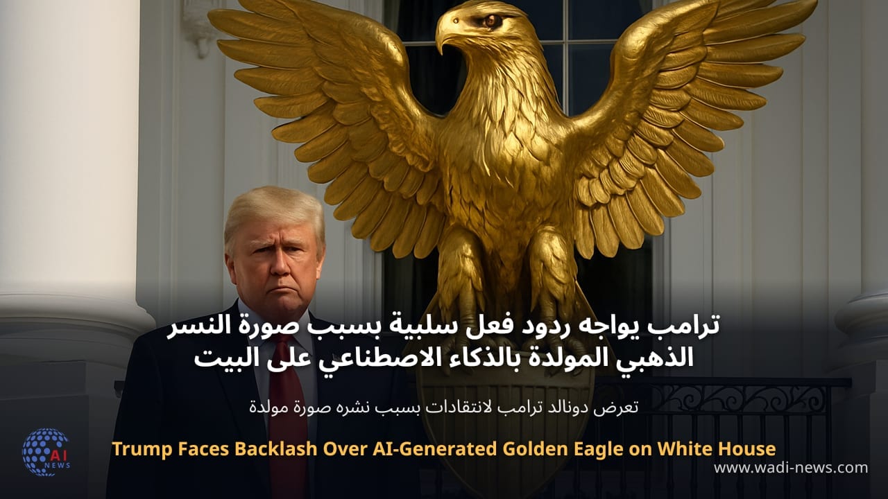 ترامب يواجه ردود فعل سلبية بسبب صورة النسر الذهبي المولدة بالذكاء الاصطناعي على البيت الأبيض