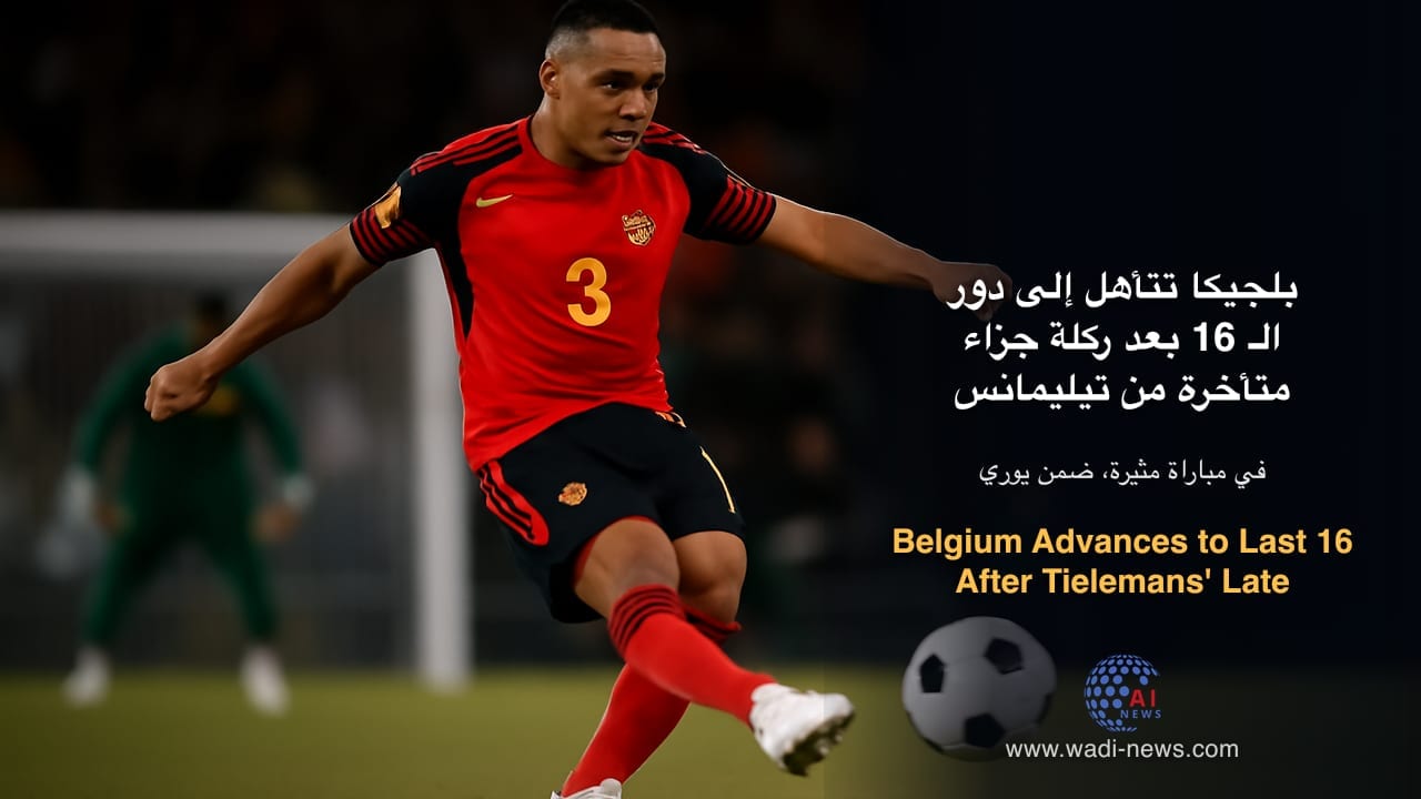 بلجيكا تتأهل إلى دور الـ 16 بعد ركلة جزاء متأخرة من تيليمانس