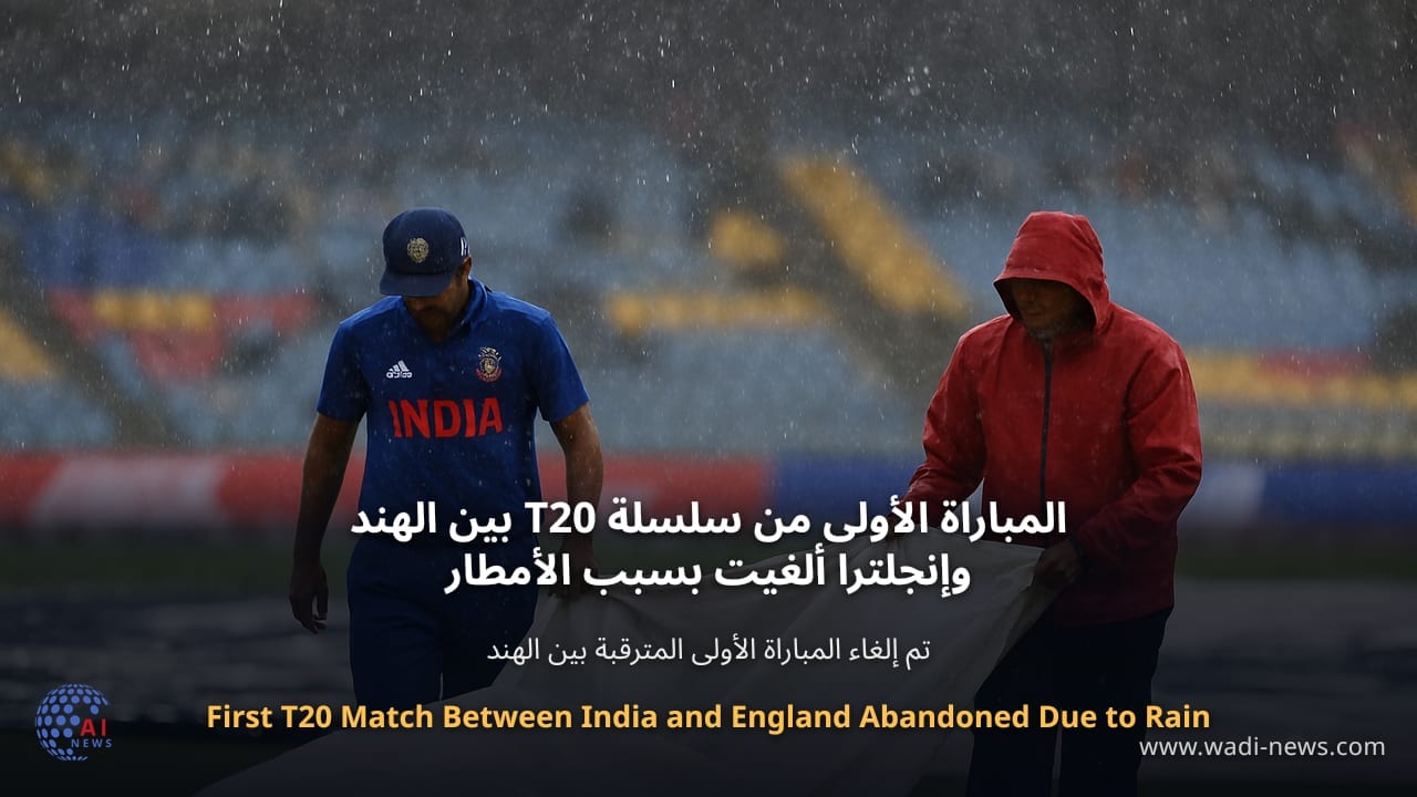المباراة الأولى من سلسلة T20 بين الهند وإنجلترا ألغيت بسبب الأمطار